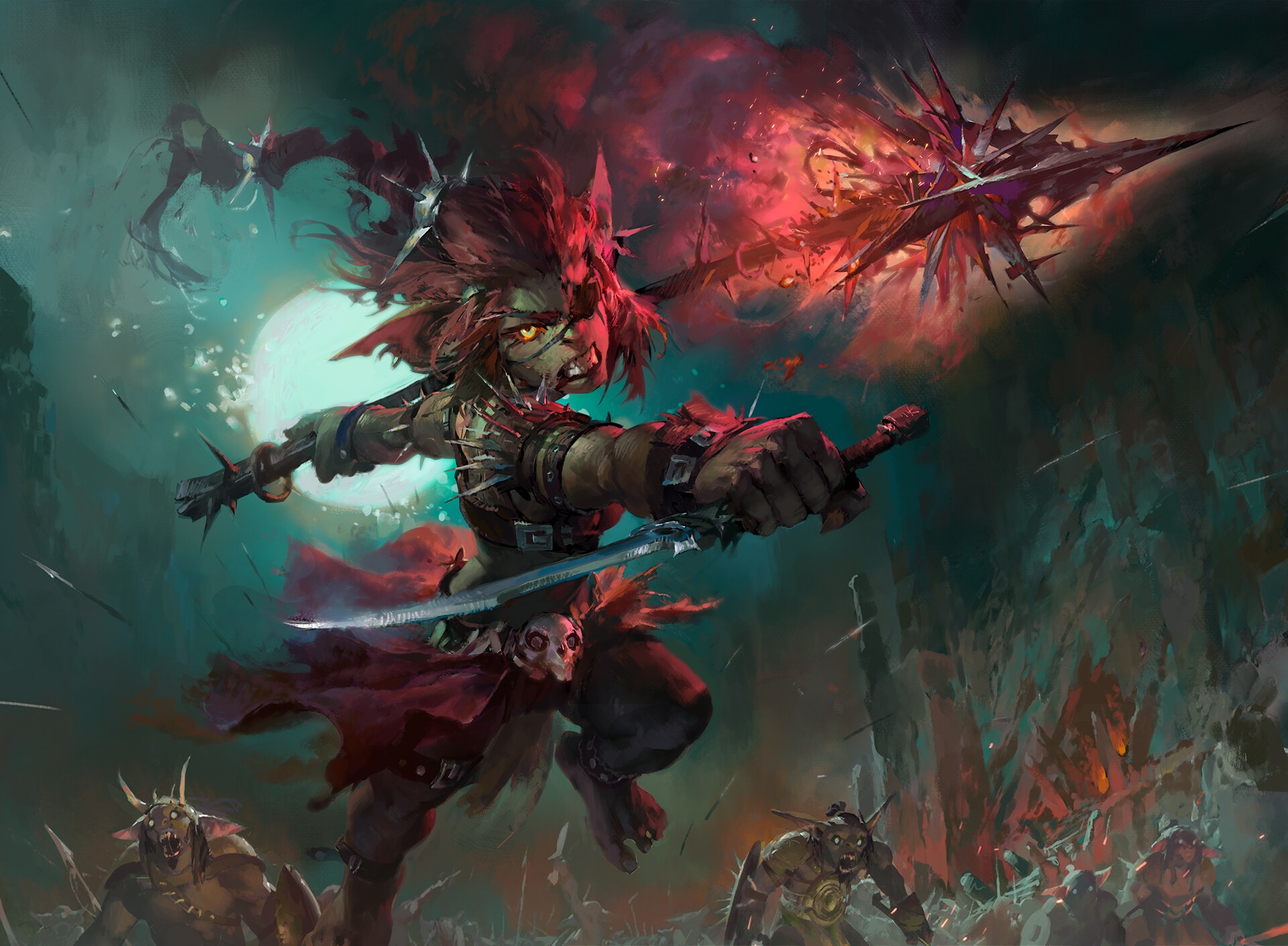 Magic: The Gathering Goblin Warrior Artwork HD Wallpaper