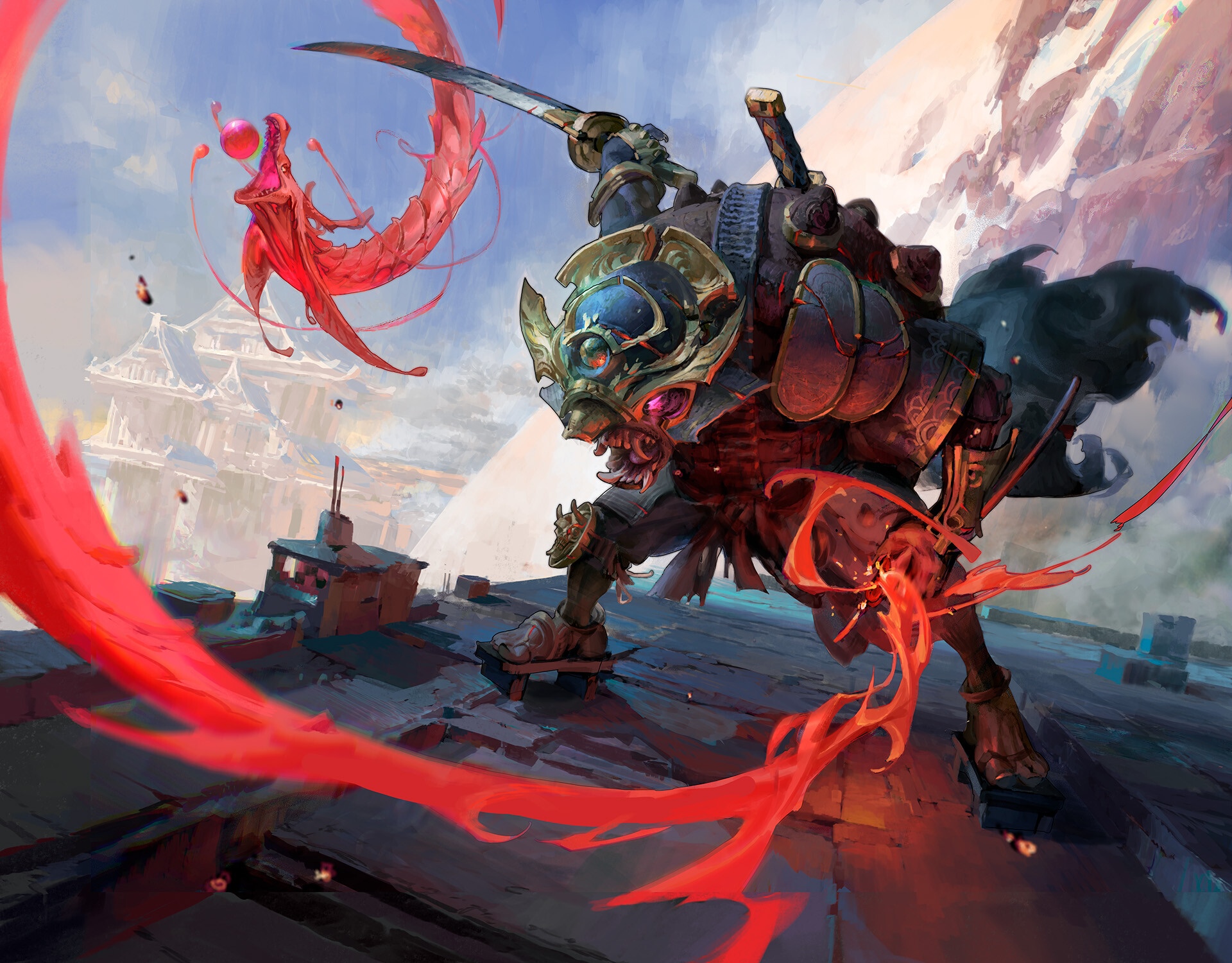 Magic: The Gathering creature artwork by Mike Jordana HD Wallpaper