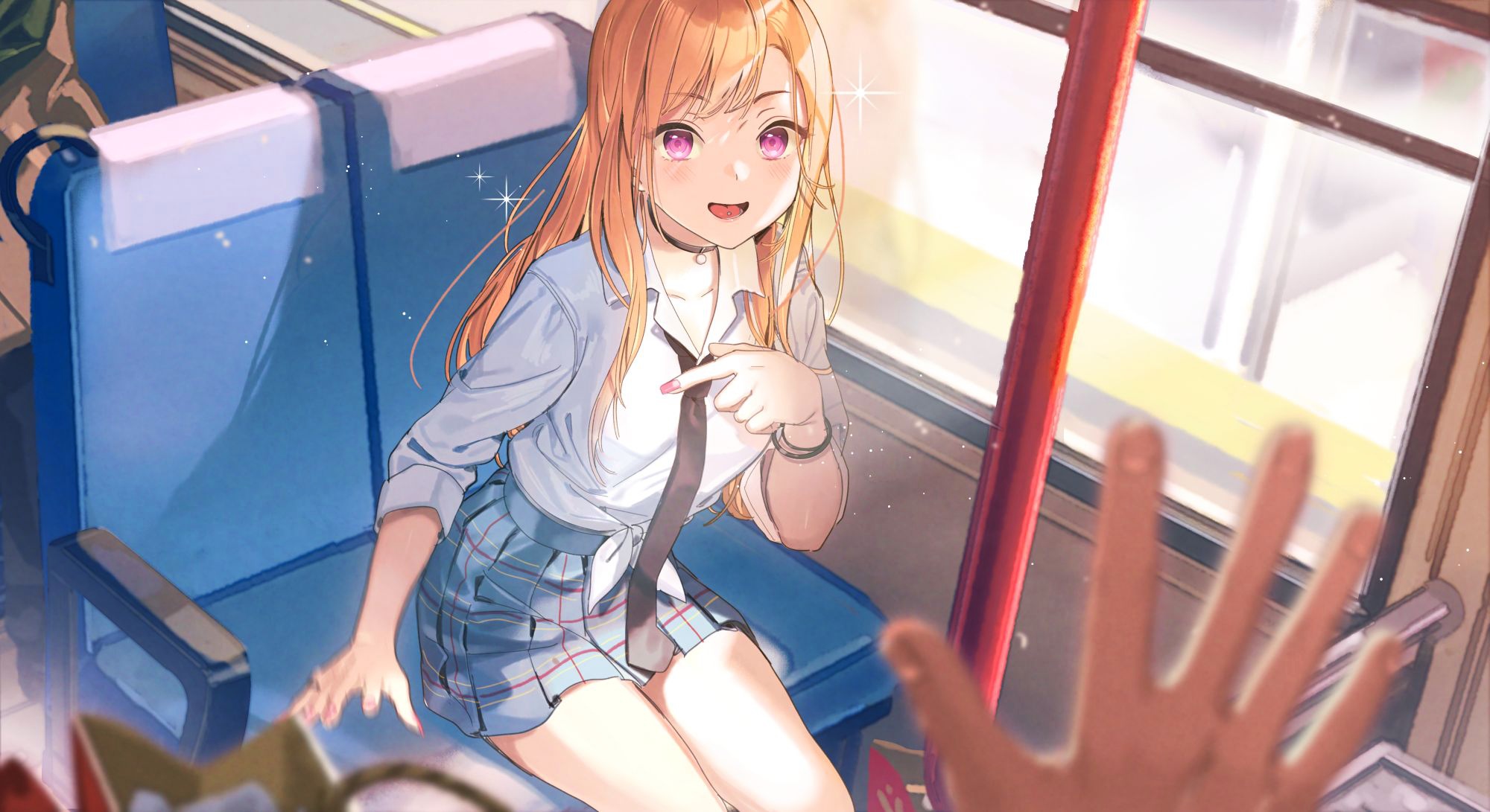 Kitagawa Marin on a train, Sono Bisque Doll wa Koi wo Suru HD Wallpaper
