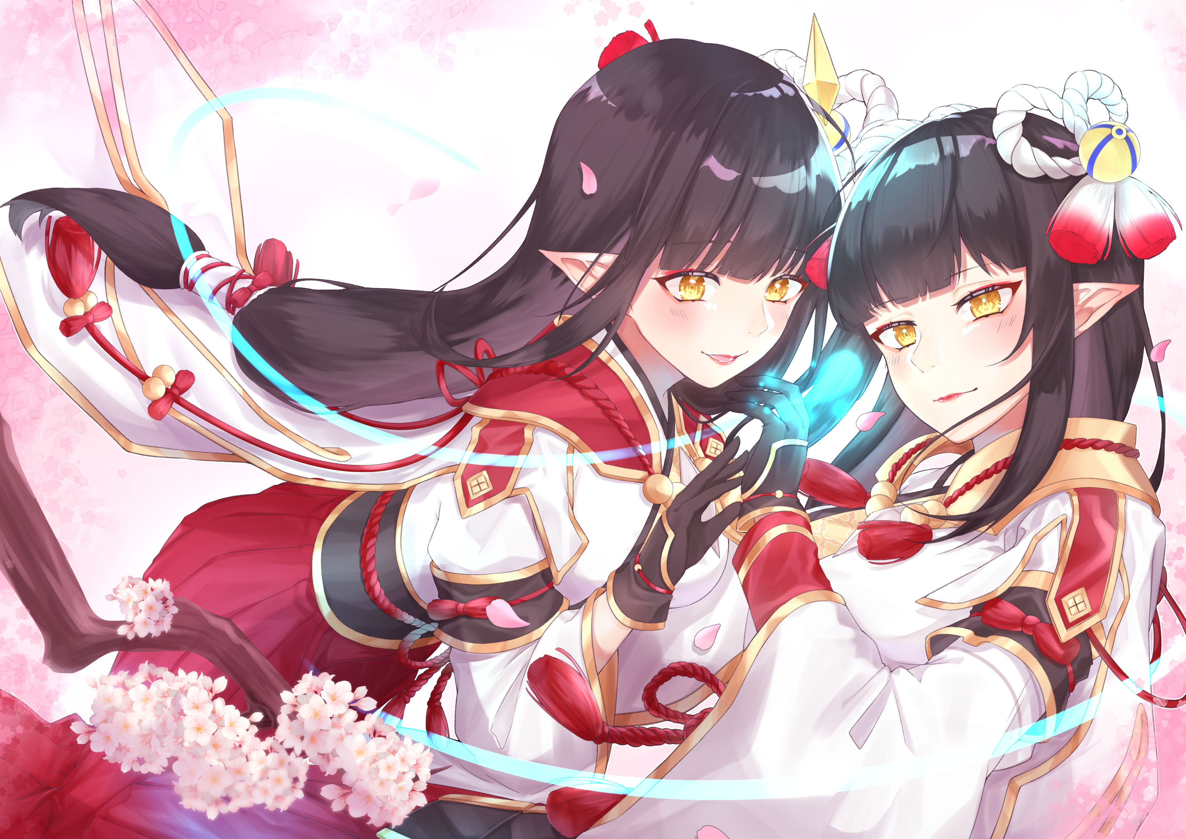 4K artwork of Minoto and Hinoa from Monster Hunter Rise HD Wallpaper