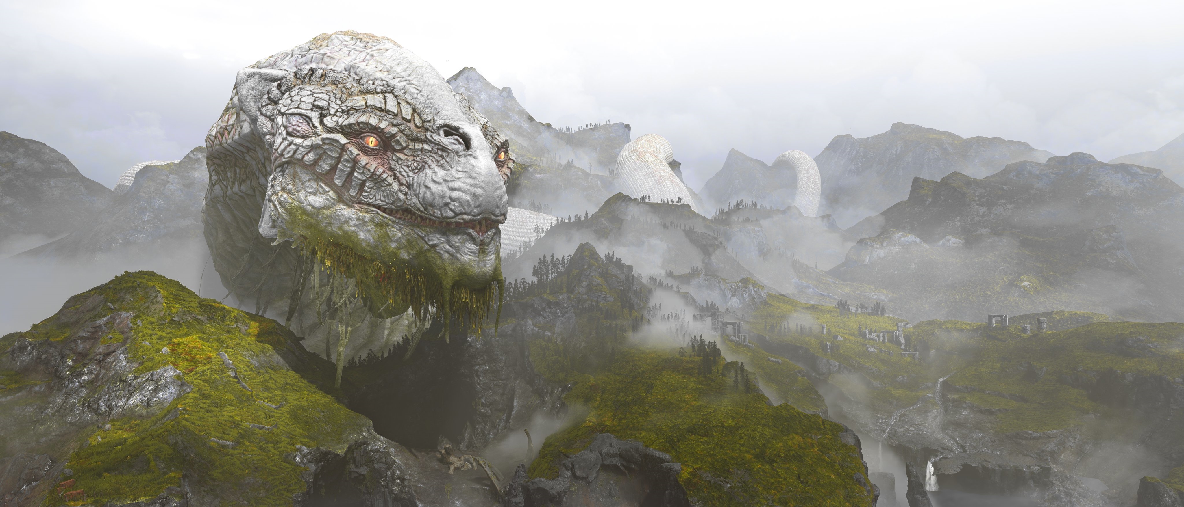 4K God of War (2018) Norse Mythology Dragon HD Wallpaper