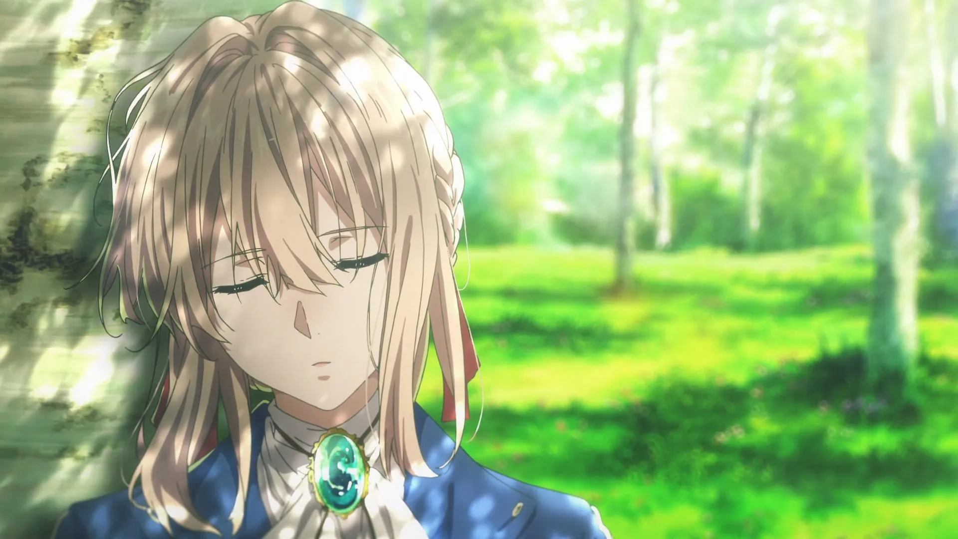 Violet Evergarden in a forest HD Wallpaper