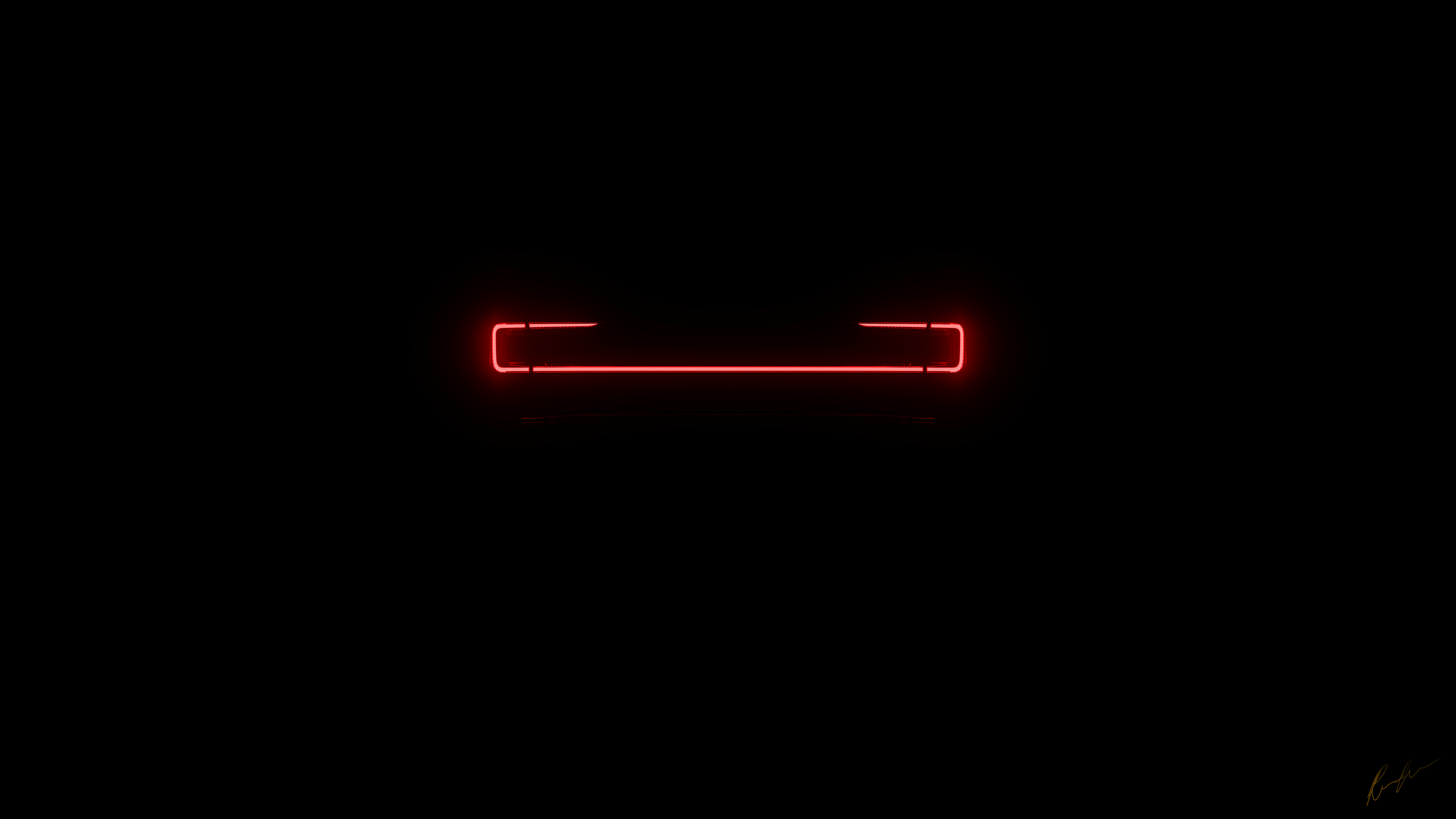 Polestar 2 taillights in red neon HD Wallpaper