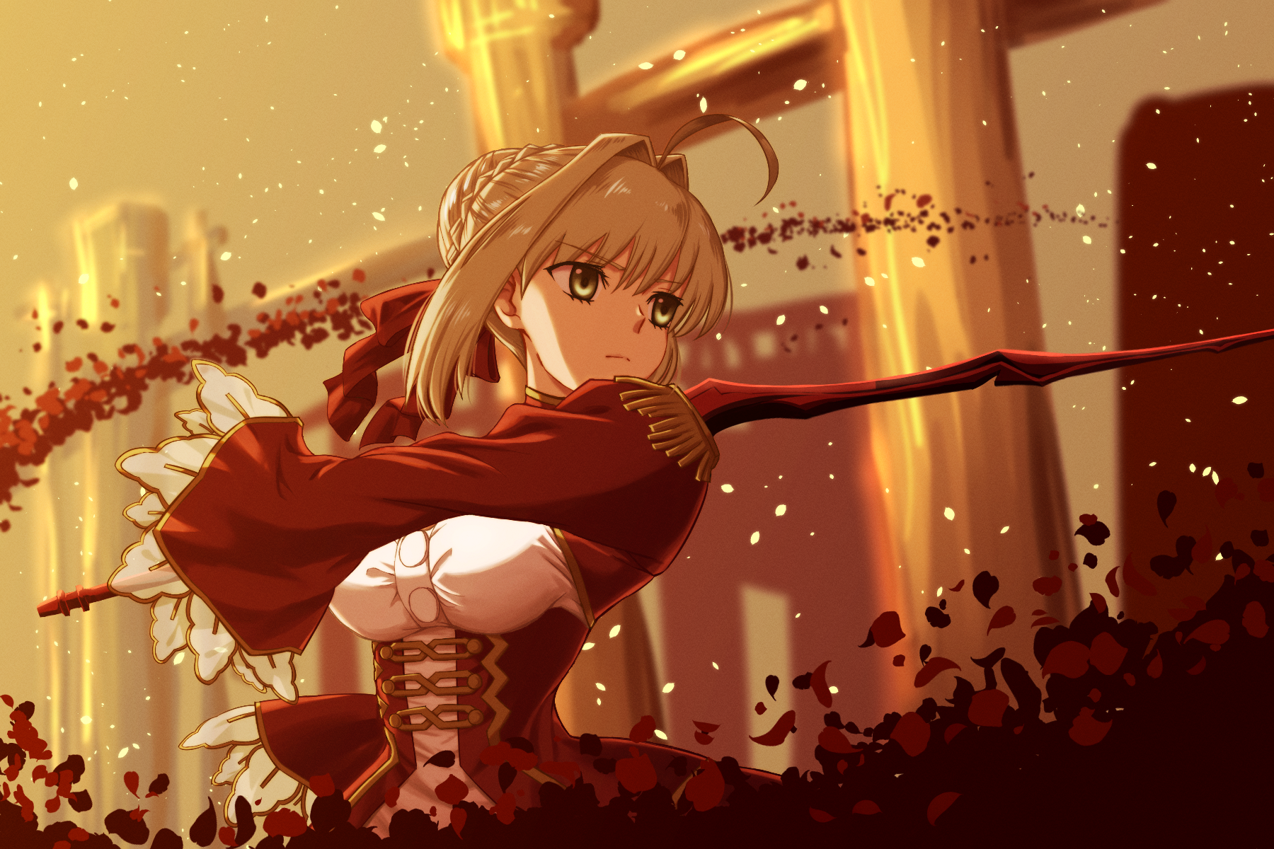 Nero Claudius from Fate/Extra with a sword HD Wallpaper
