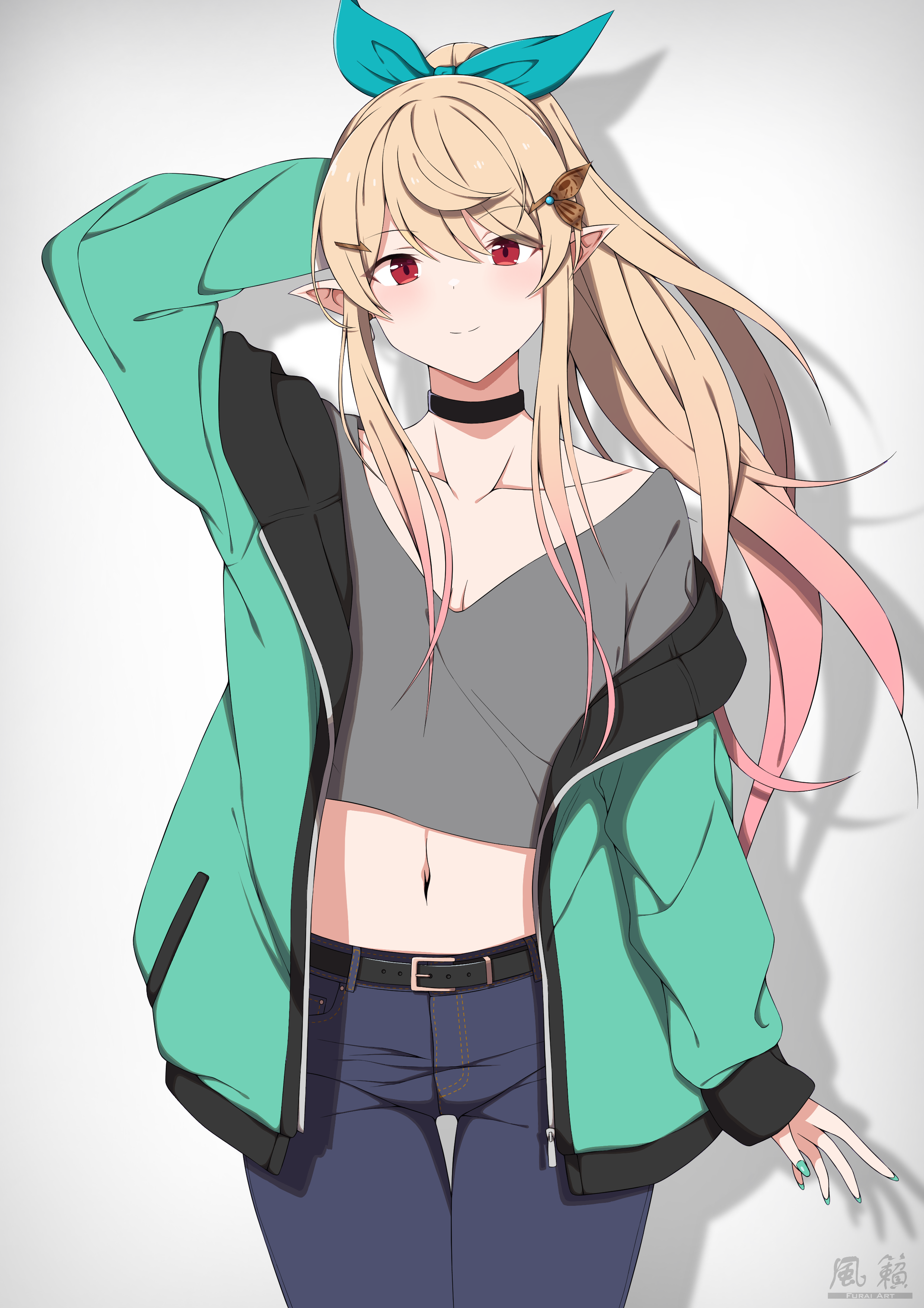 Pomu Rainpuff with blonde hair and butterfly hair clip HD Phone Wallpaper