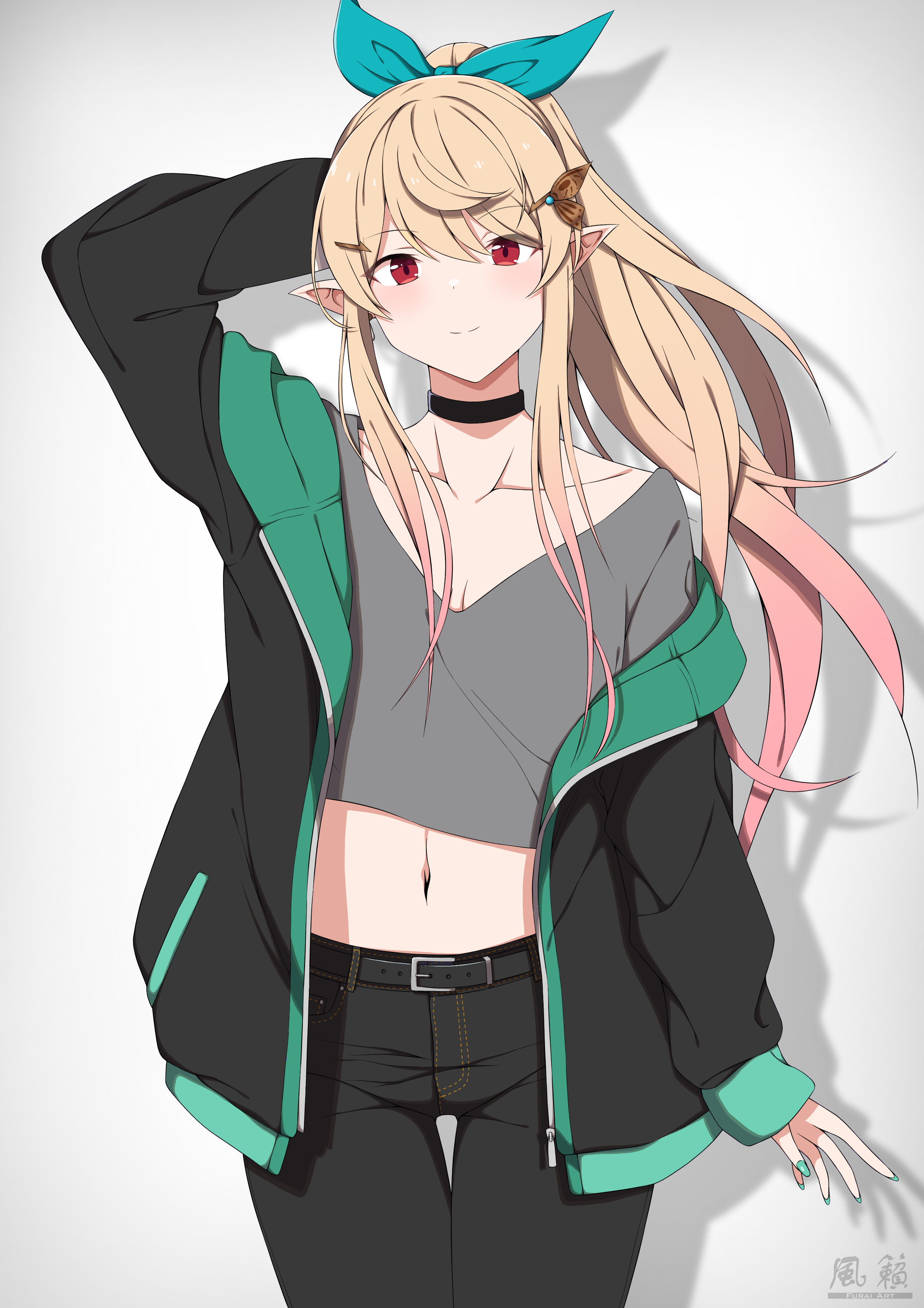 Pomu Rainpuff with blonde hair and elf ears HD Phone Wallpaper