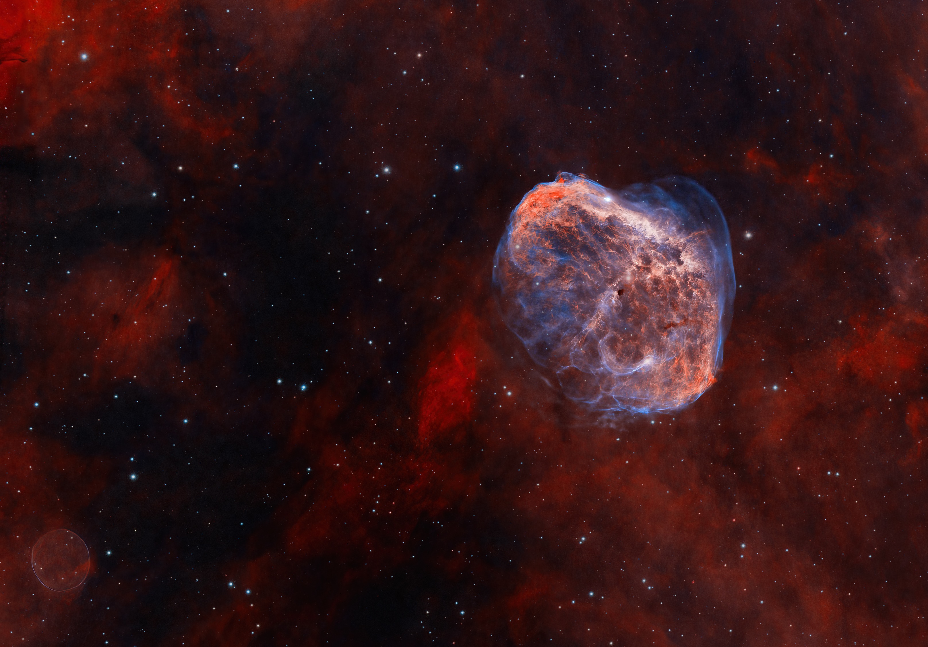 NGC 6888 Crescent Nebula in Space HD Wallpaper