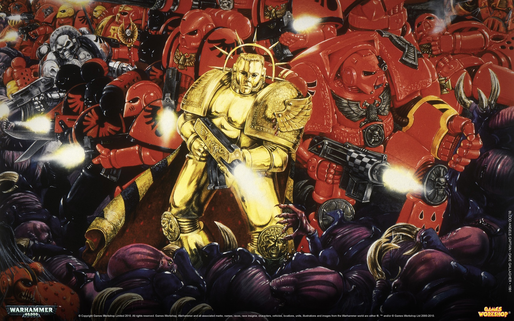 Warhammer 40,000 Blood Angels Battle HD Wallpaper