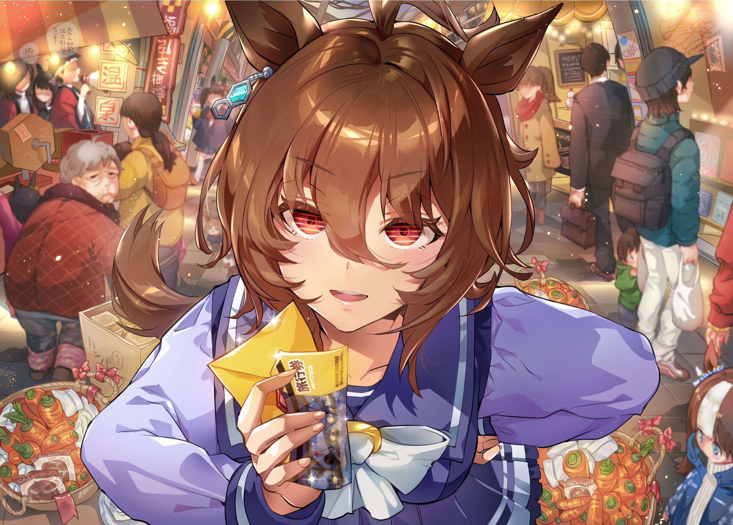 Agnes Tachyon from Uma Musume Pretty Derby at a market HD Wallpaper