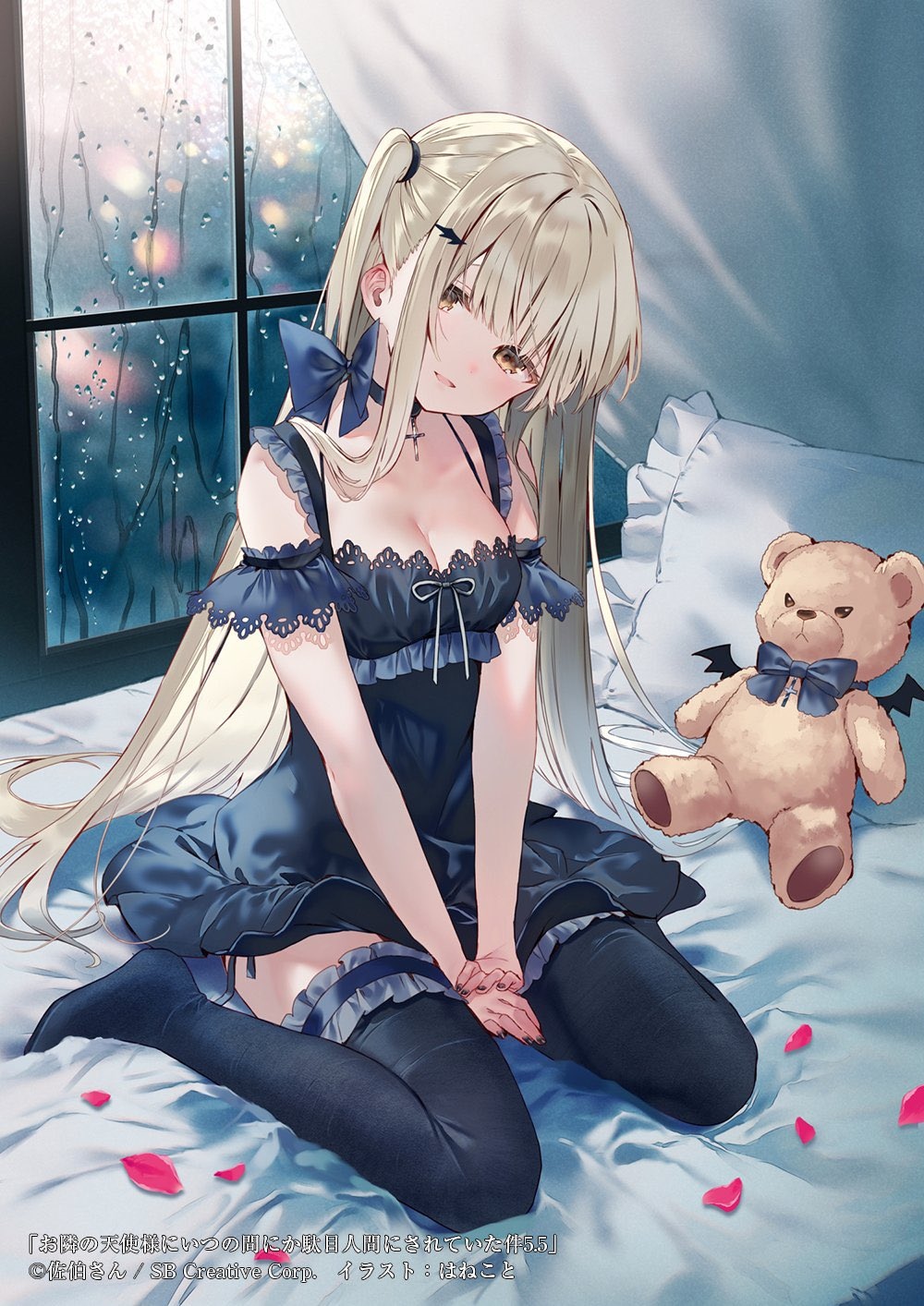 Girl in Gothic Lolita Dress with Teddy Bear HD Phone Wallpaper