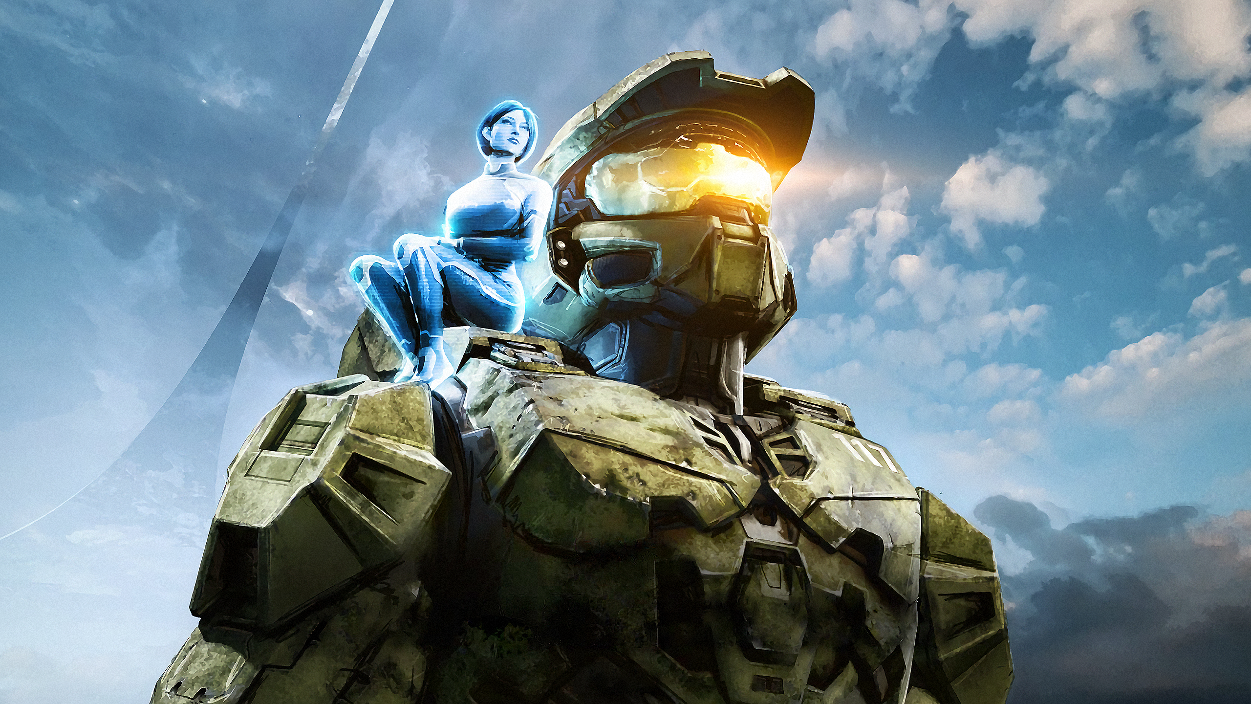 Master Chief and Cortana on Zeta Halo HD Wallpaper