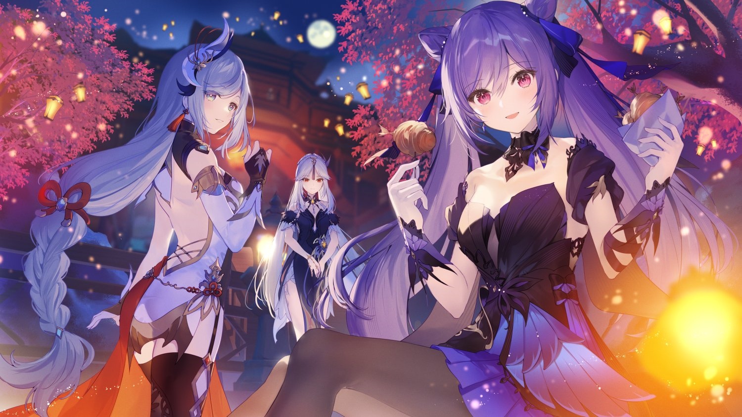 Ningguang, Shenhe, and Keqing from Genshin Impact HD Wallpaper