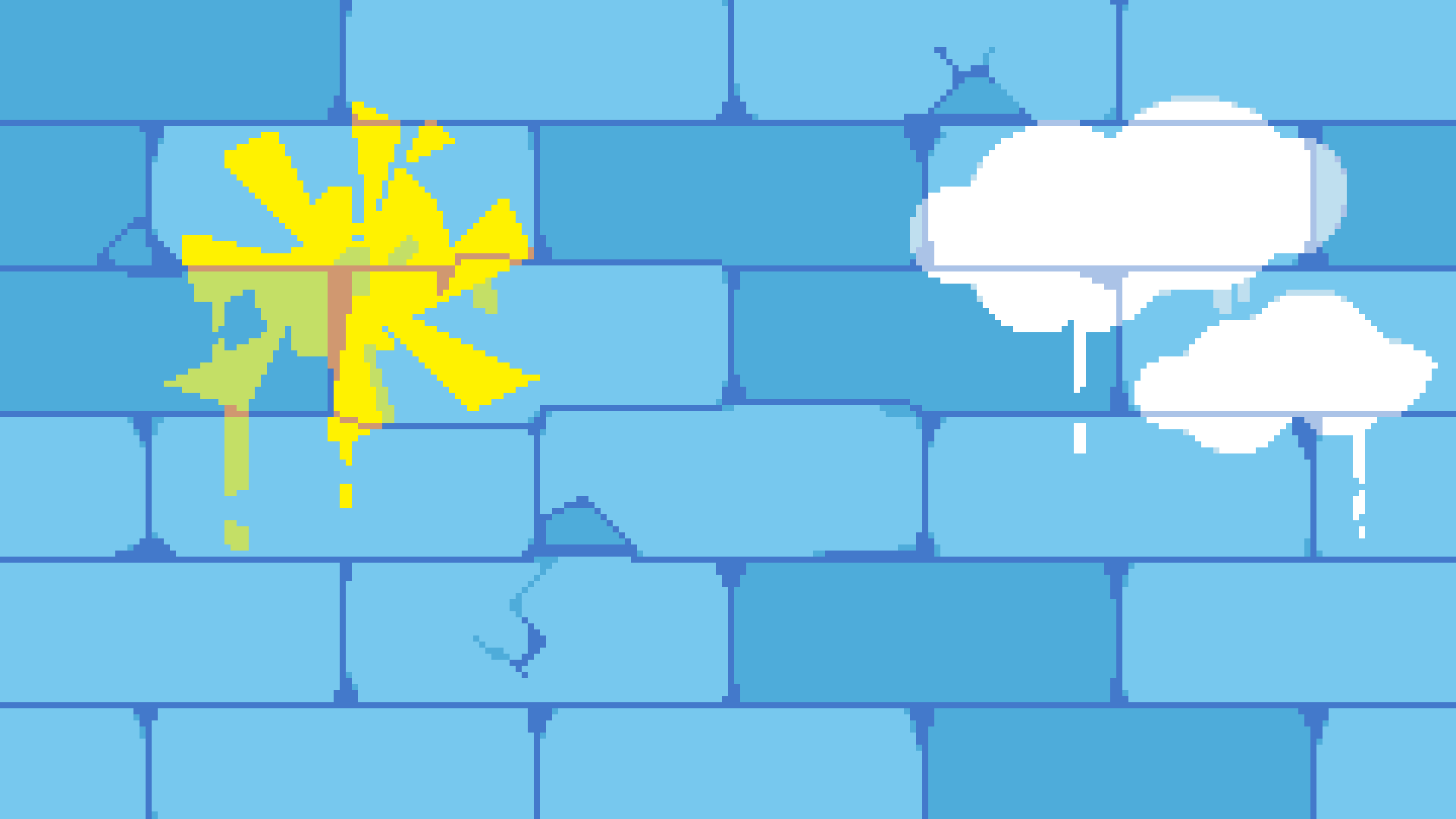 Spamton pixel art on a brick wall HD Wallpaper