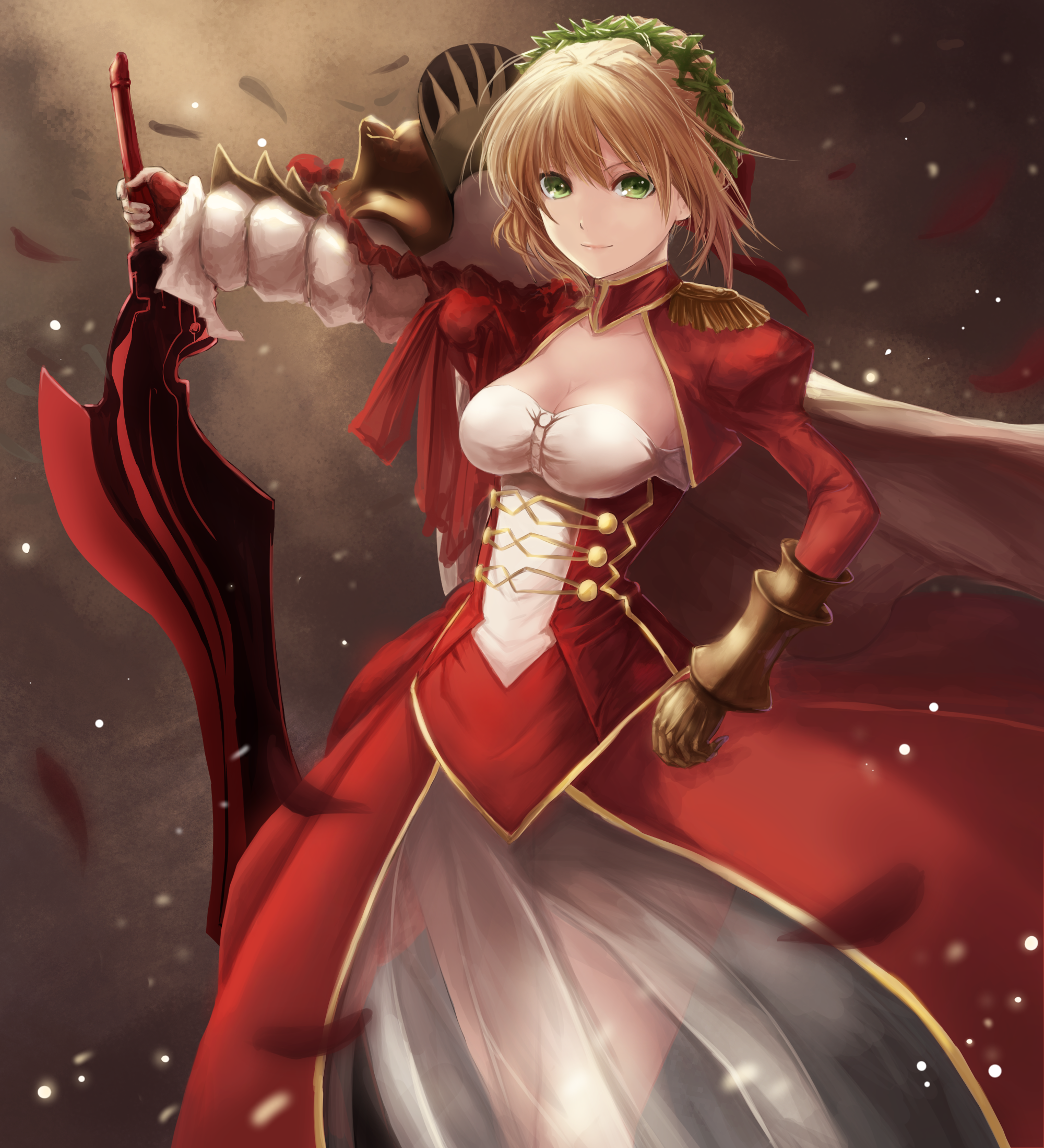 Nero Claudius from Fate/Grand Order with a sword HD Wallpaper