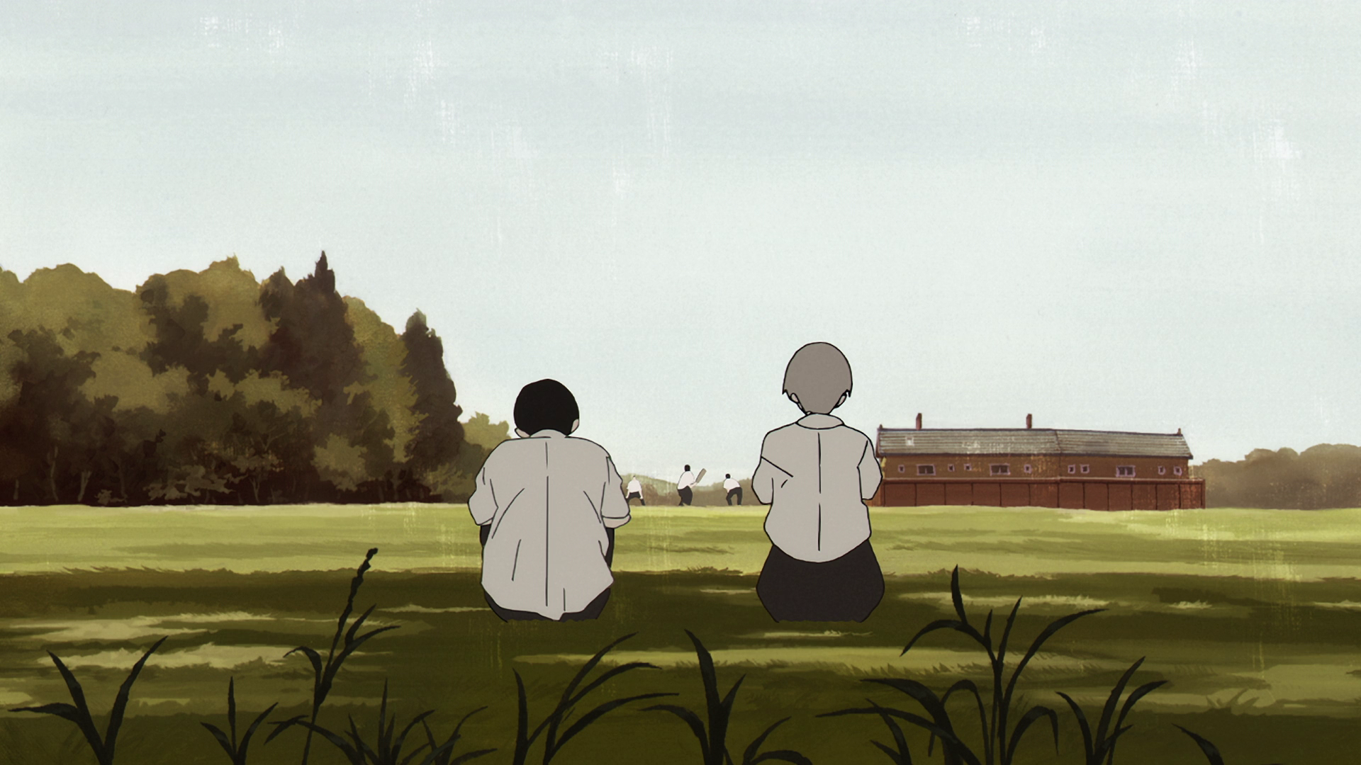 Mizuho and Nagara watch a baseball game HD Wallpaper