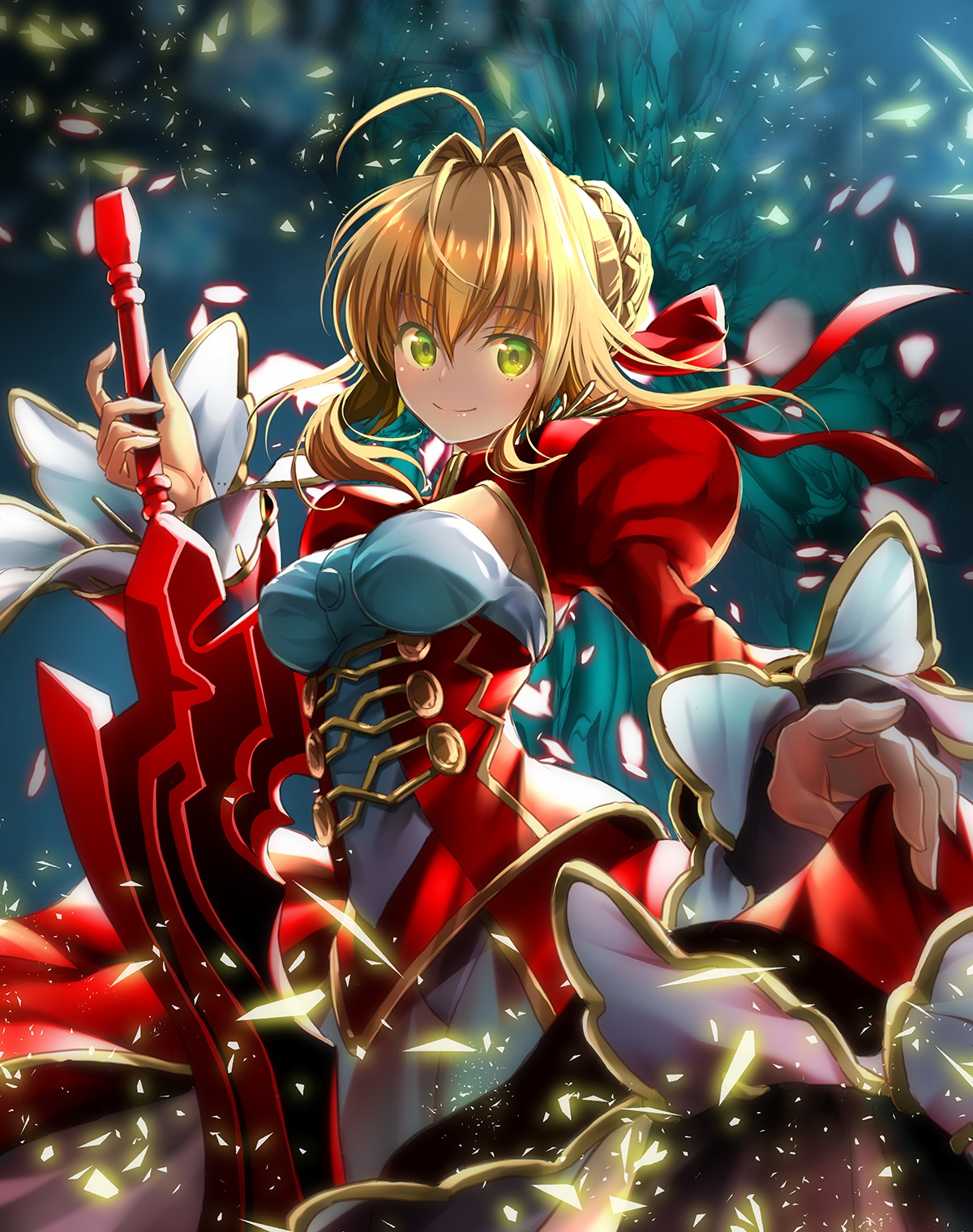Nero Claudius from Fate/Grand Order holding a sword HD Phone Wallpaper