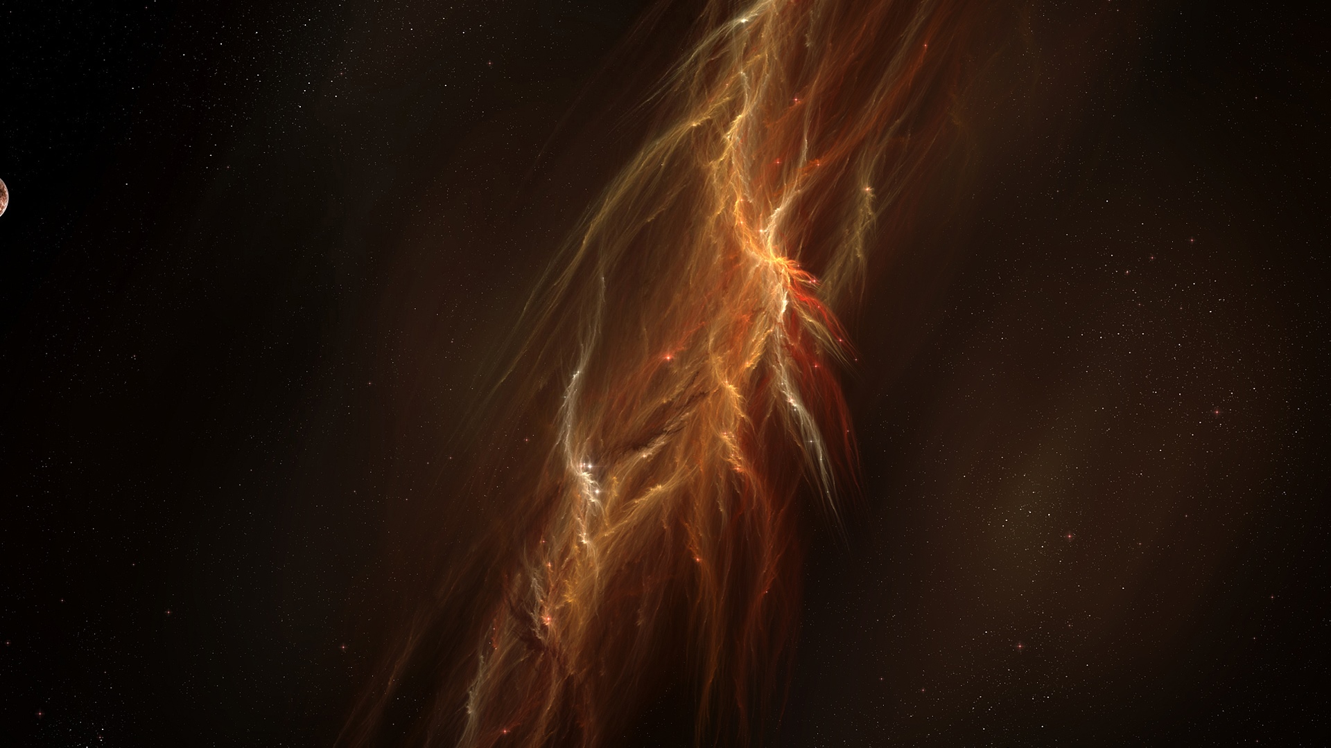 Abstract colorful nebula in deep space HD Wallpaper