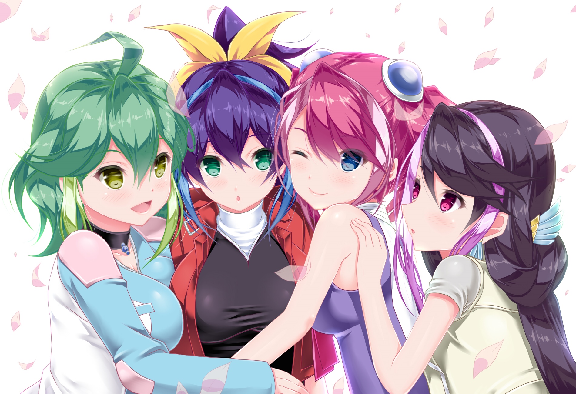 Yu-Gi-Oh! ARC-V: Yuzu, Serena, Rin, and Ruri HD Wallpaper