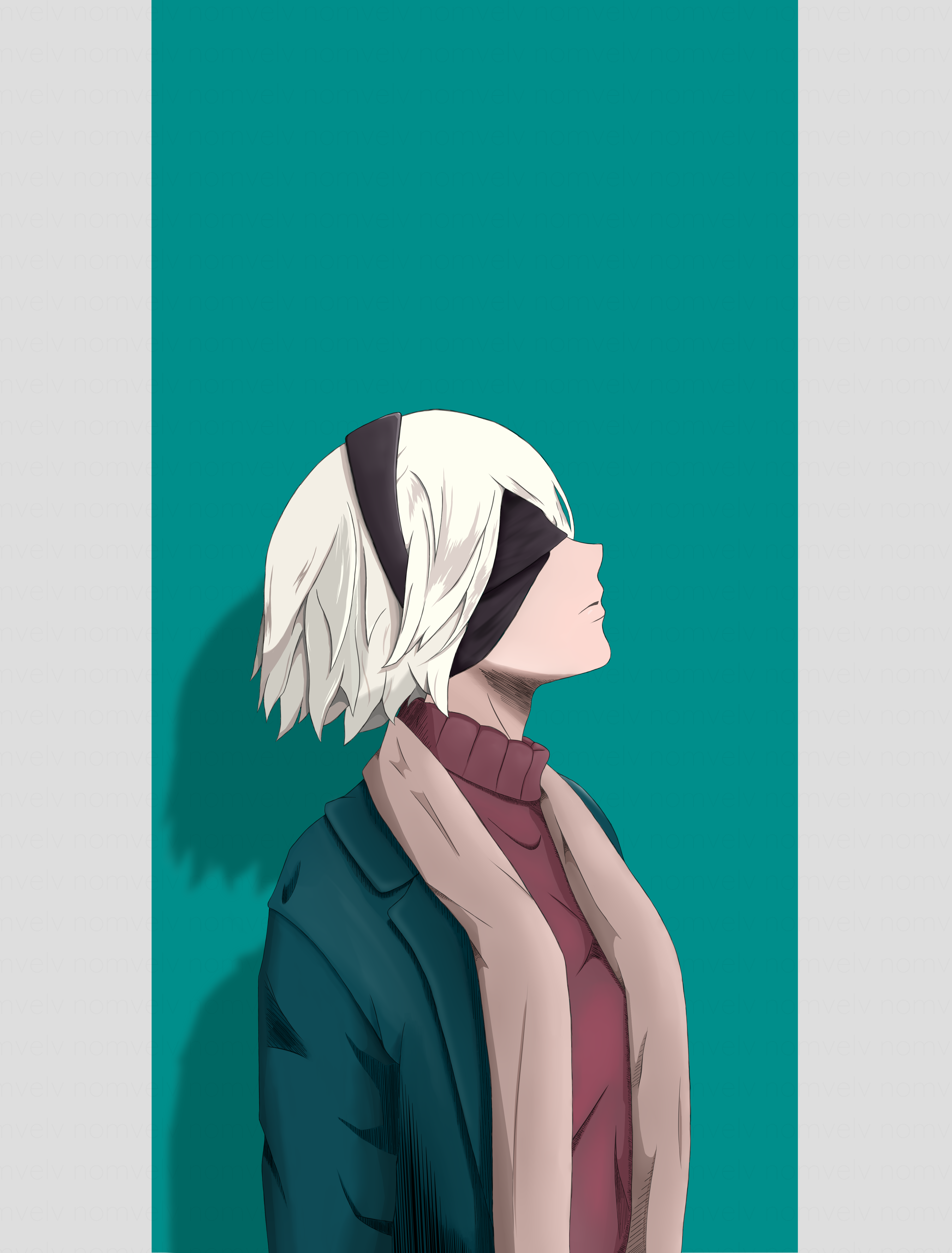 2B from Nier: Automata wearing a blindfold HD Phone Wallpaper