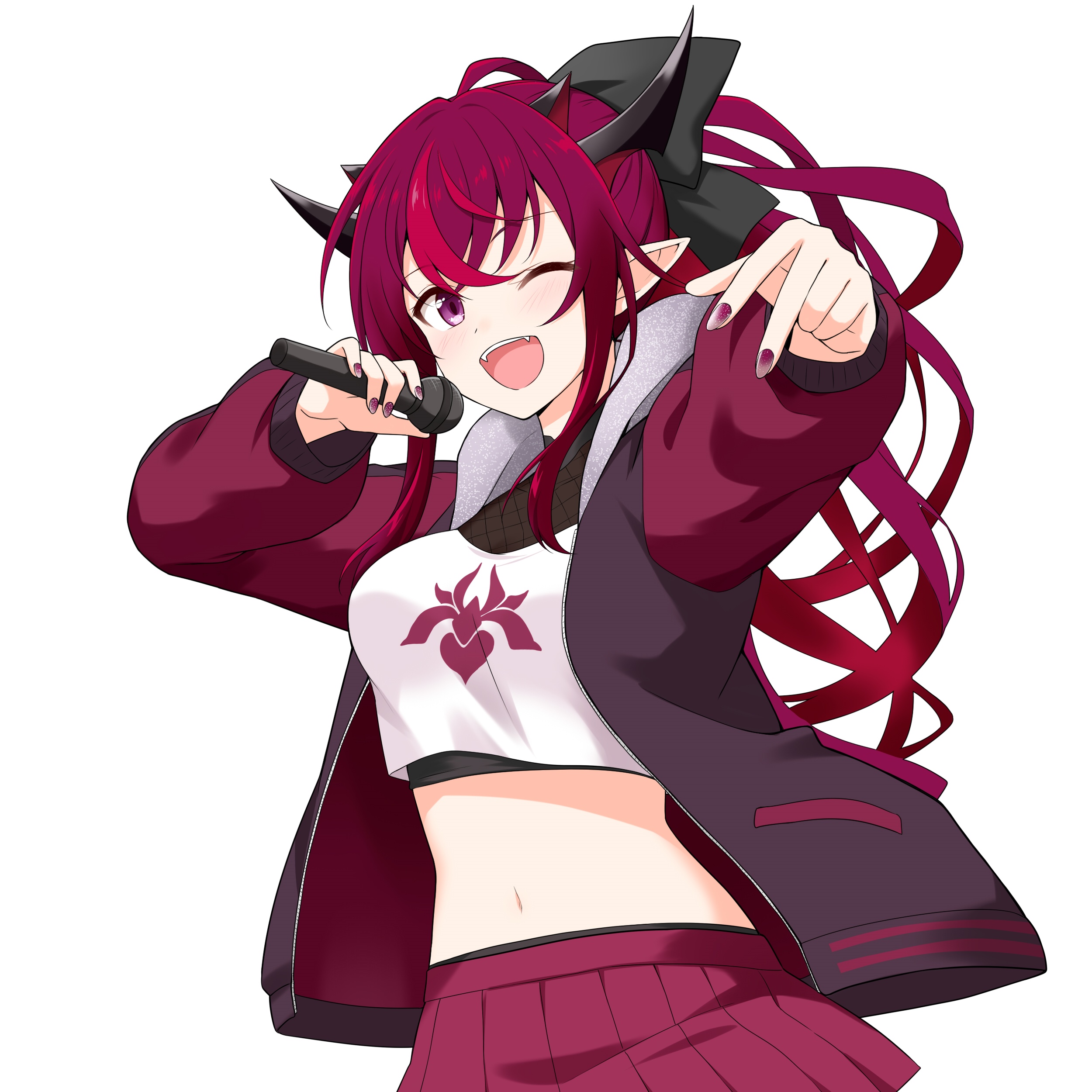 IRyS (Hololive) holding a microphone and singing HD Wallpaper