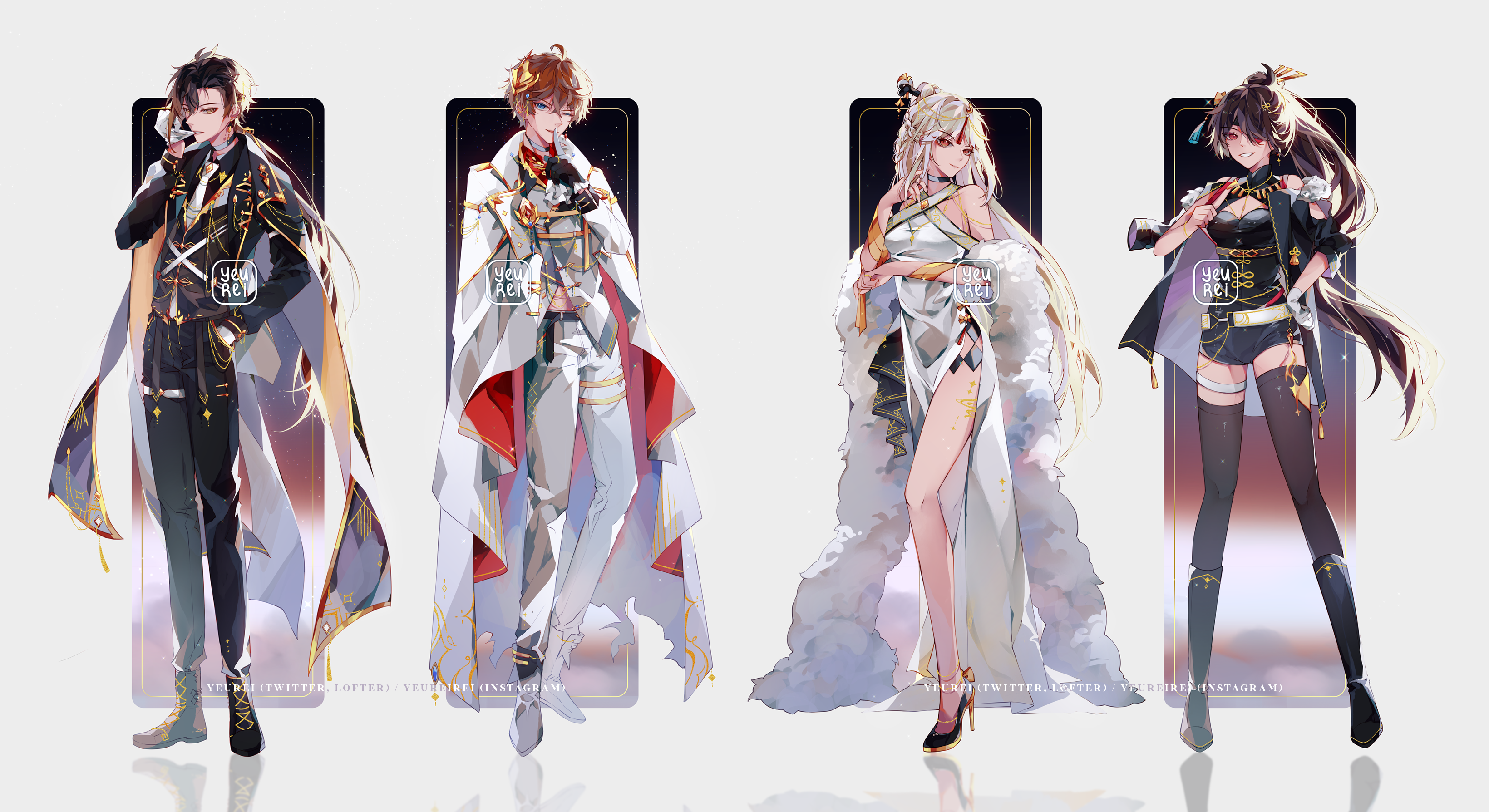 Genshin Impact Characters: Tartaglia, Beidou, Ningguang, and Zhongli HD Wallpaper