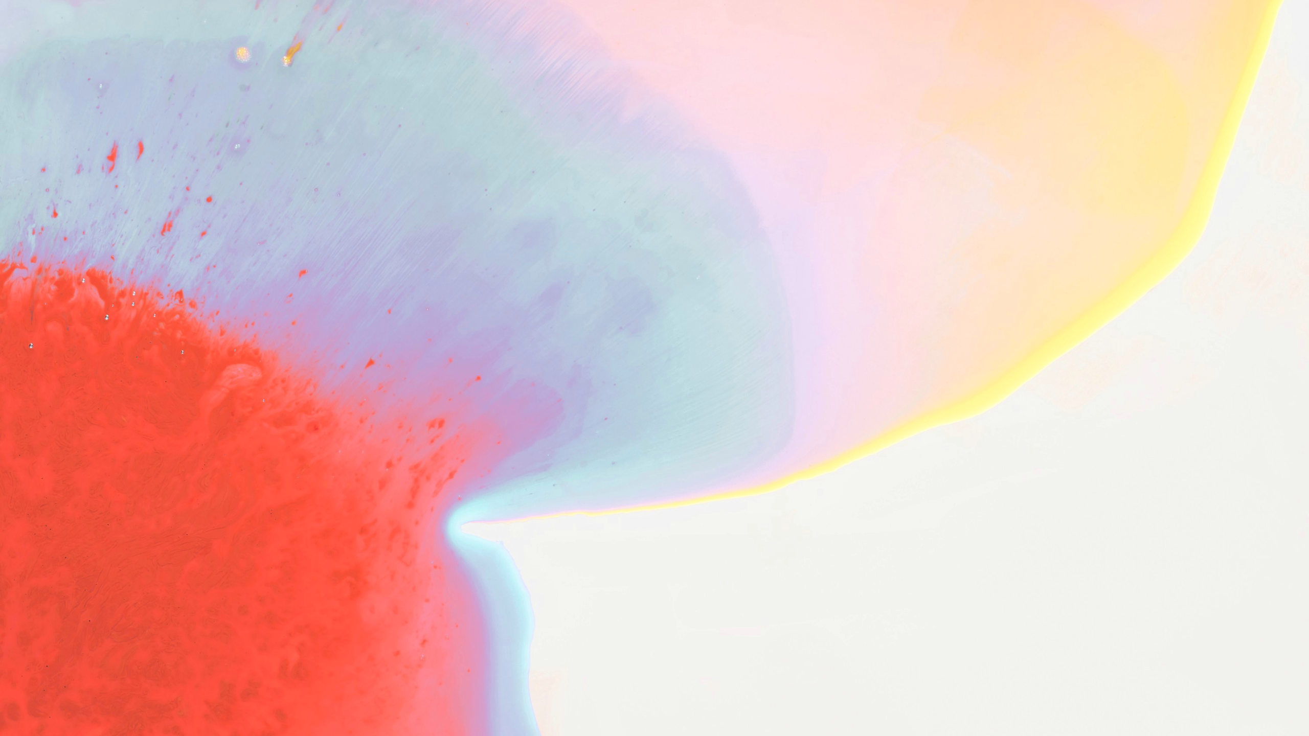 Abstract colorful fluid art with red and yellow hues HD Wallpaper