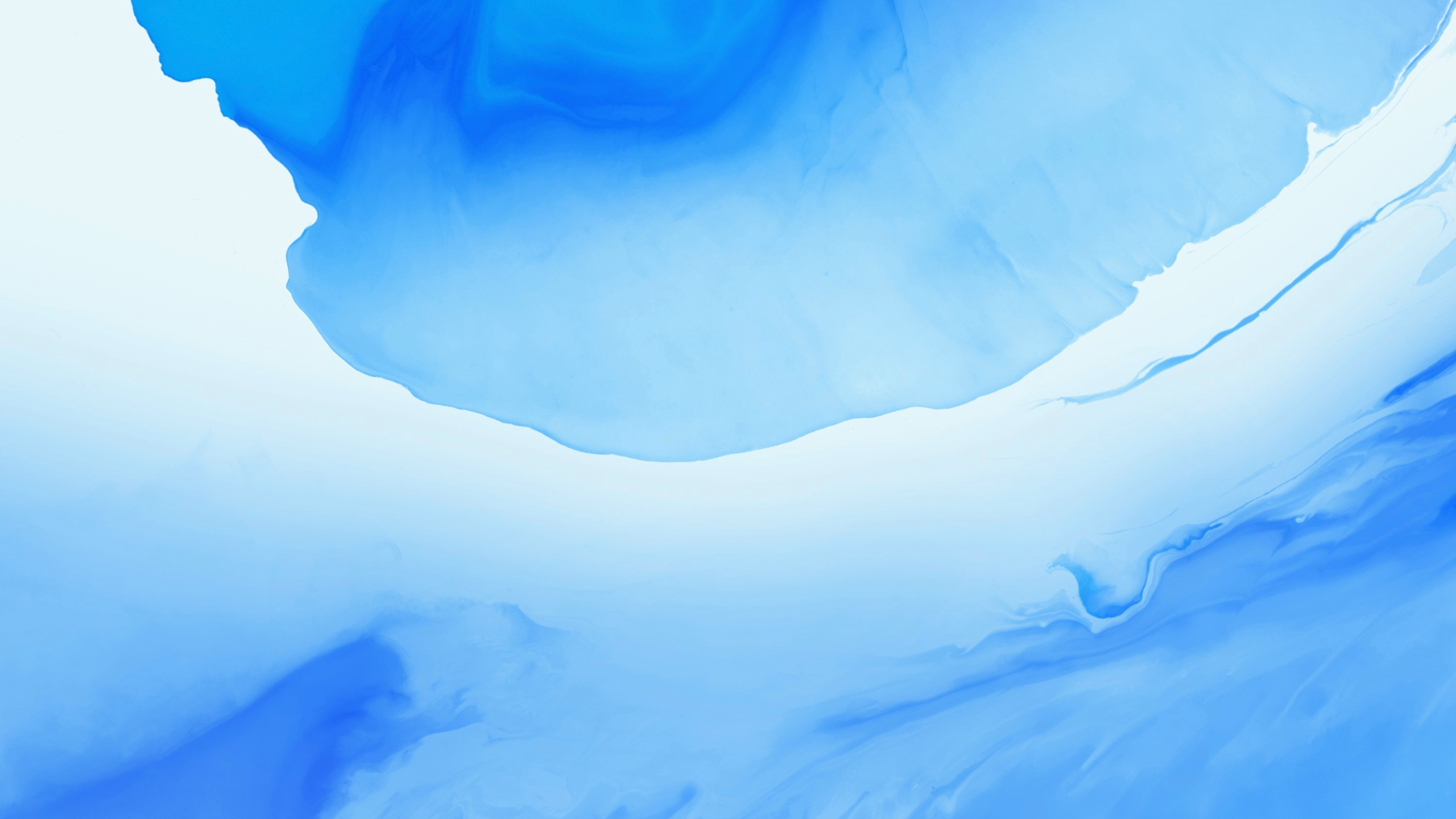 Abstract blue and white fluid shapes HD Wallpaper