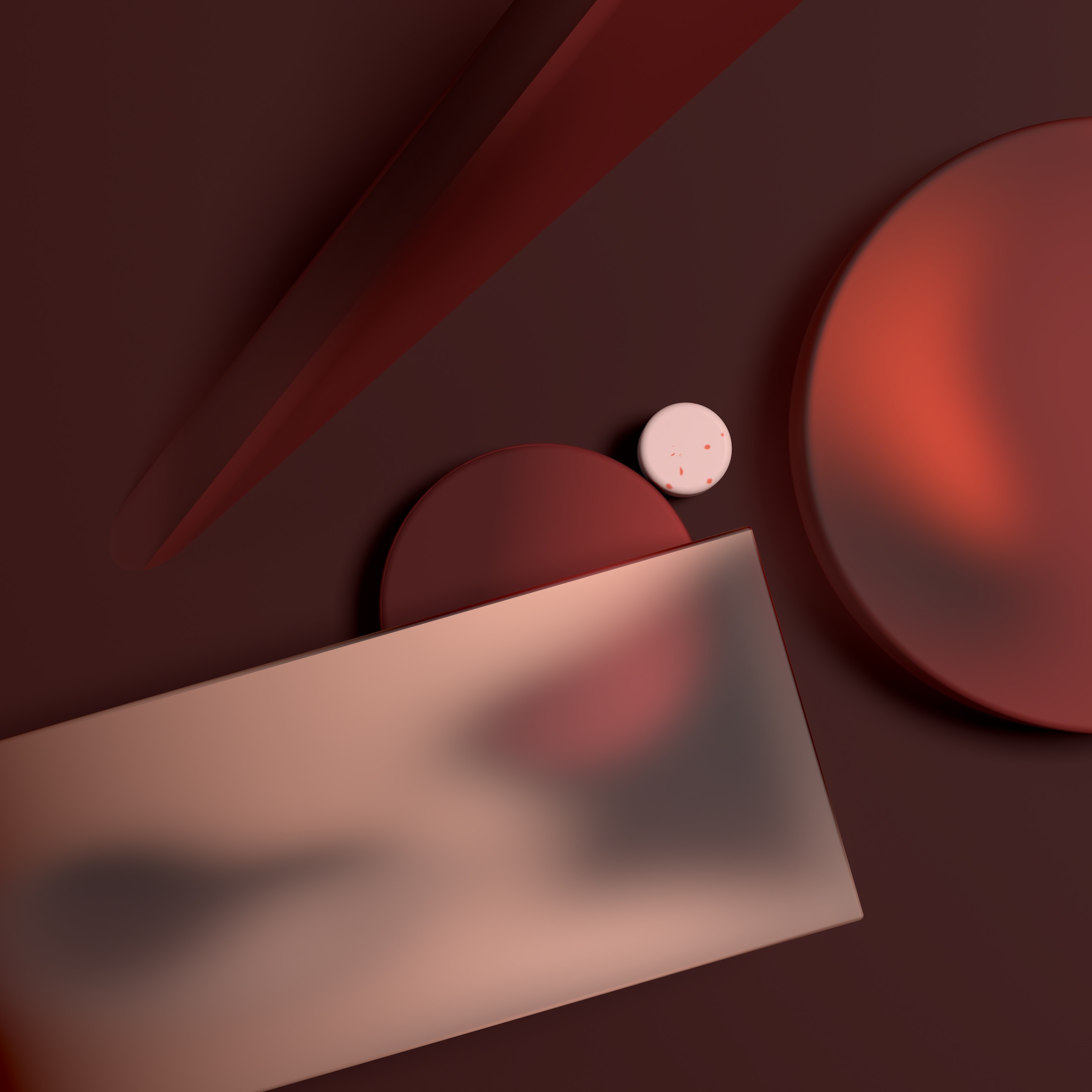 Abstract 3D shapes with gradients and lines HD Wallpaper