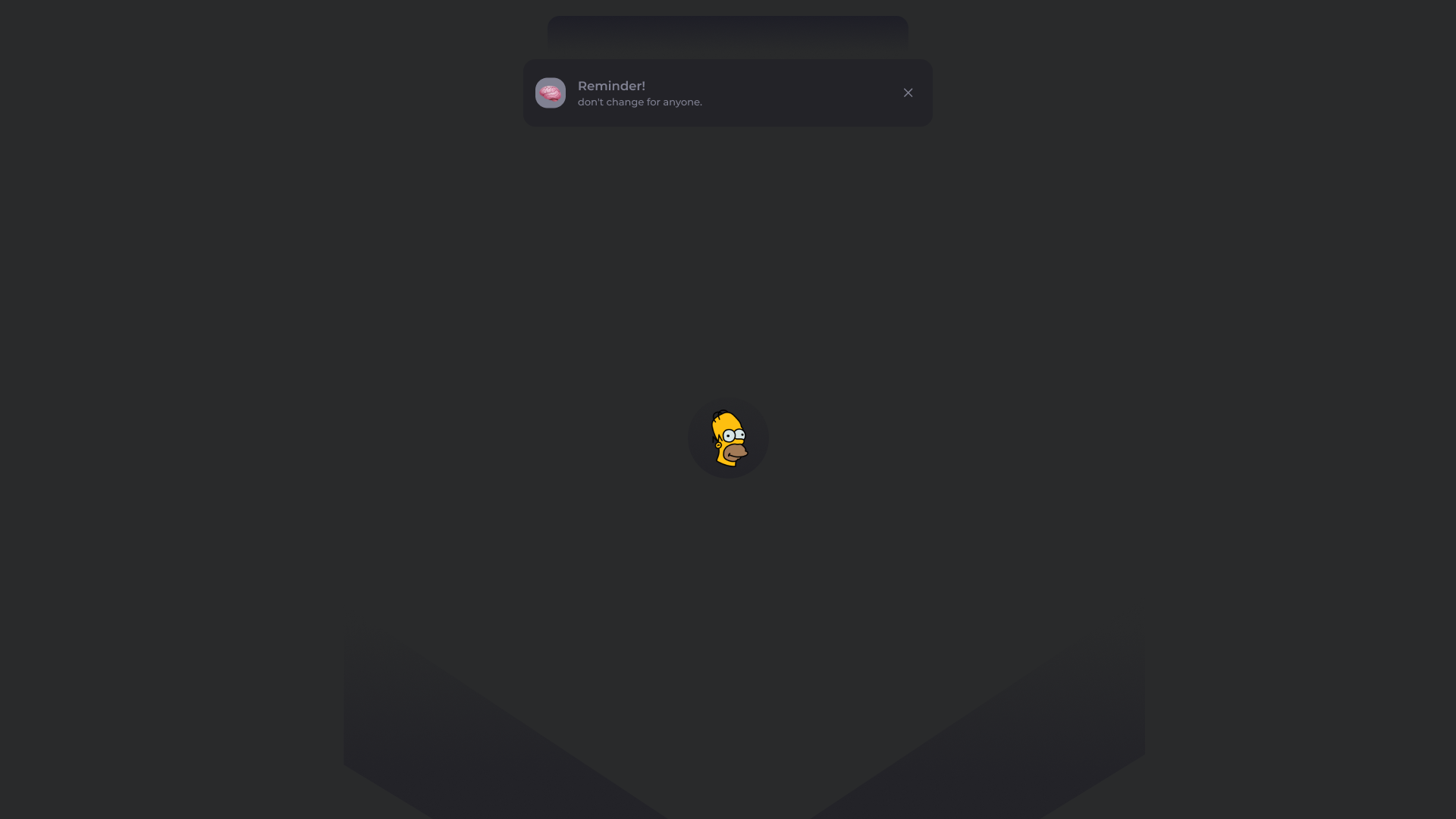 Homer Simpson Reminder Notification HD Wallpaper
