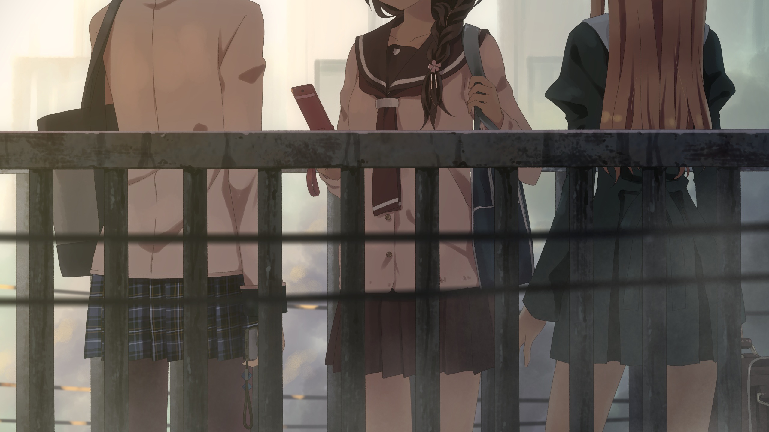 Yuuki Tatsuya and friends in school uniforms HD Wallpaper