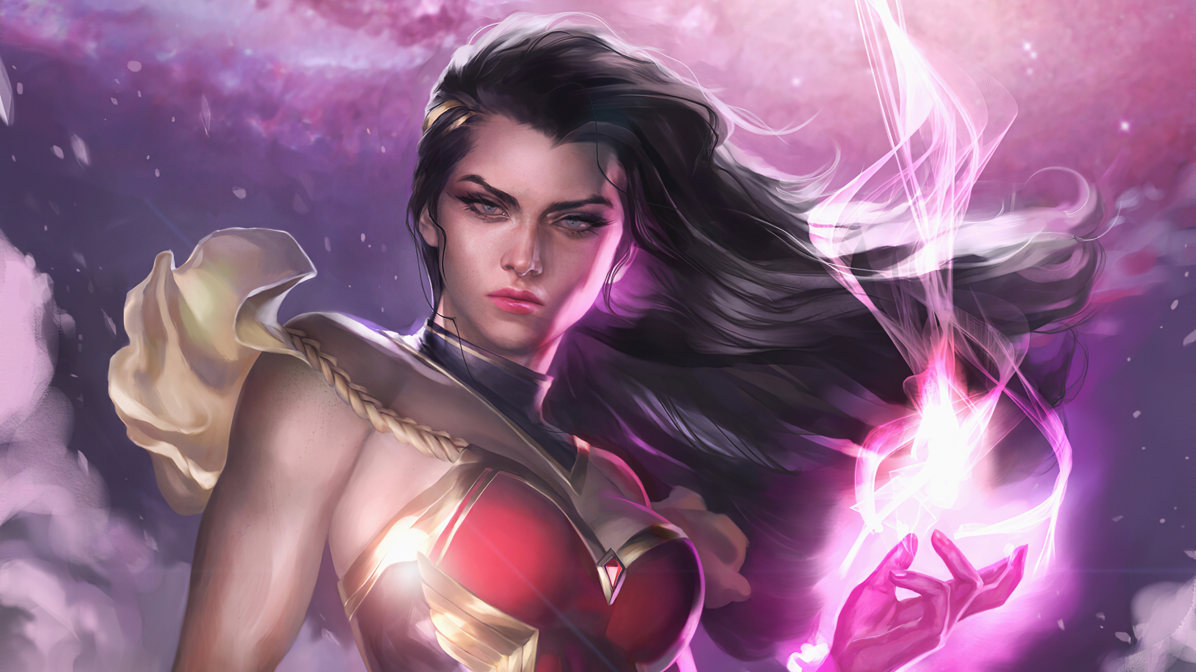 4K Fantasy Art of Irelia Casting Magic HD Wallpaper