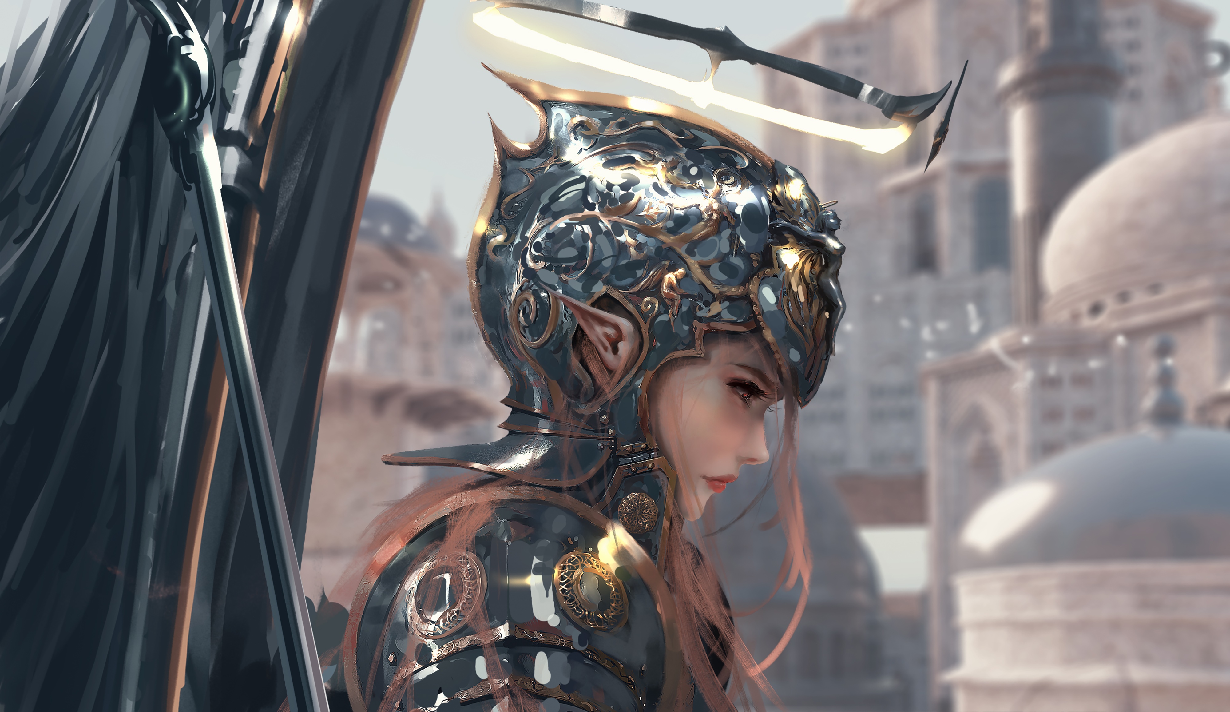 4K WLOP Fantasy Art Drawing of a Woman HD Wallpaper