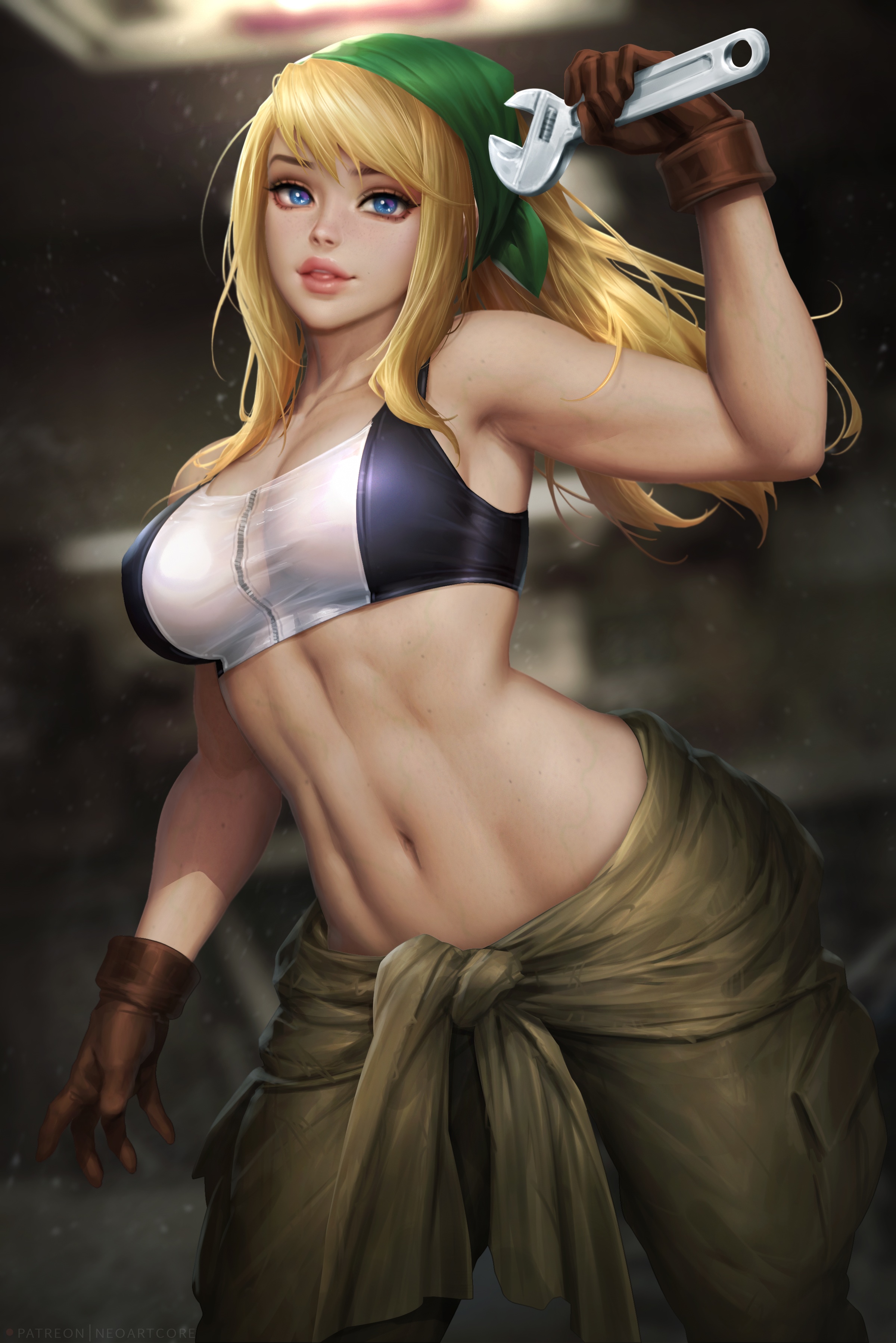 Winry Rockbell from Fullmetal Alchemist holding a wrench HD Phone Wallpaper