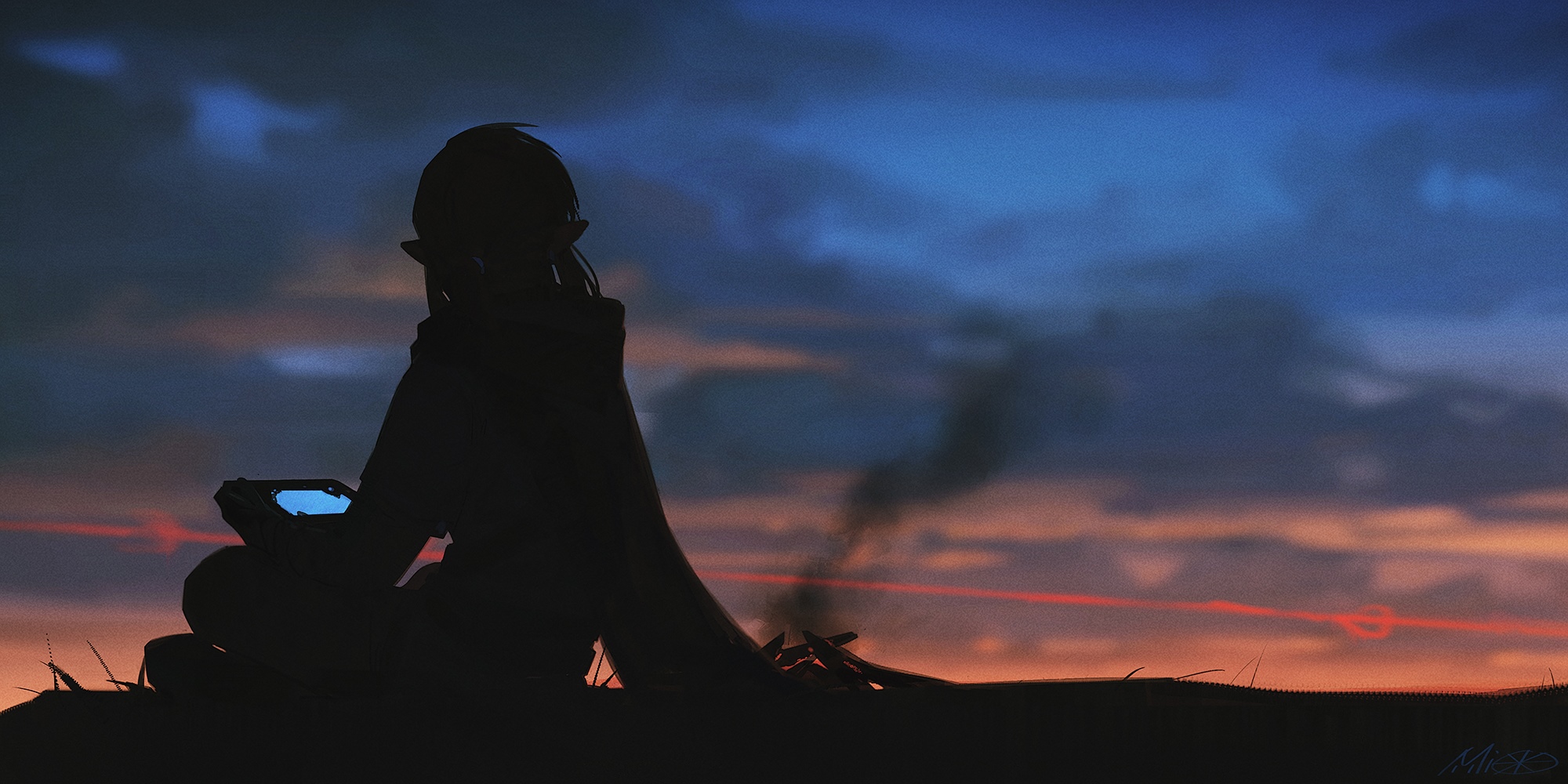 Link from The Legend of Zelda: Breath of the Wild at sunset HD Wallpaper