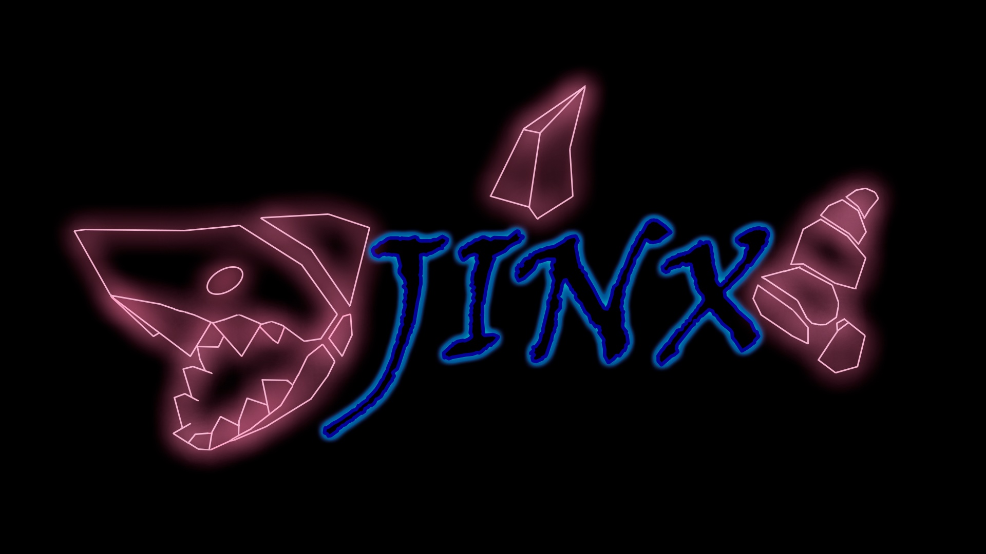 Jinx Neon Shark Logo HD Wallpaper