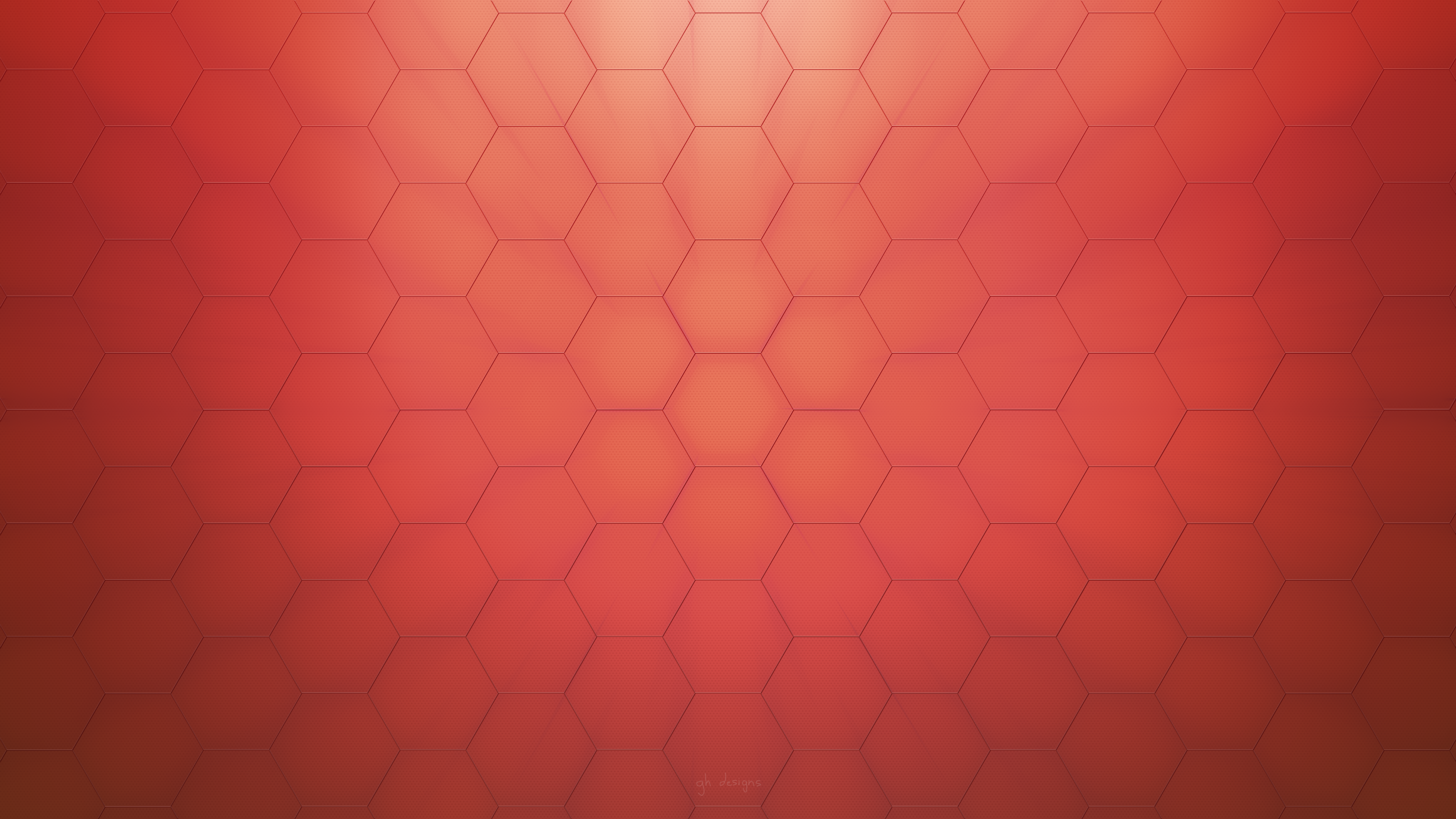 4K Orange Hexagon Abstract Minimalism HD Wallpaper