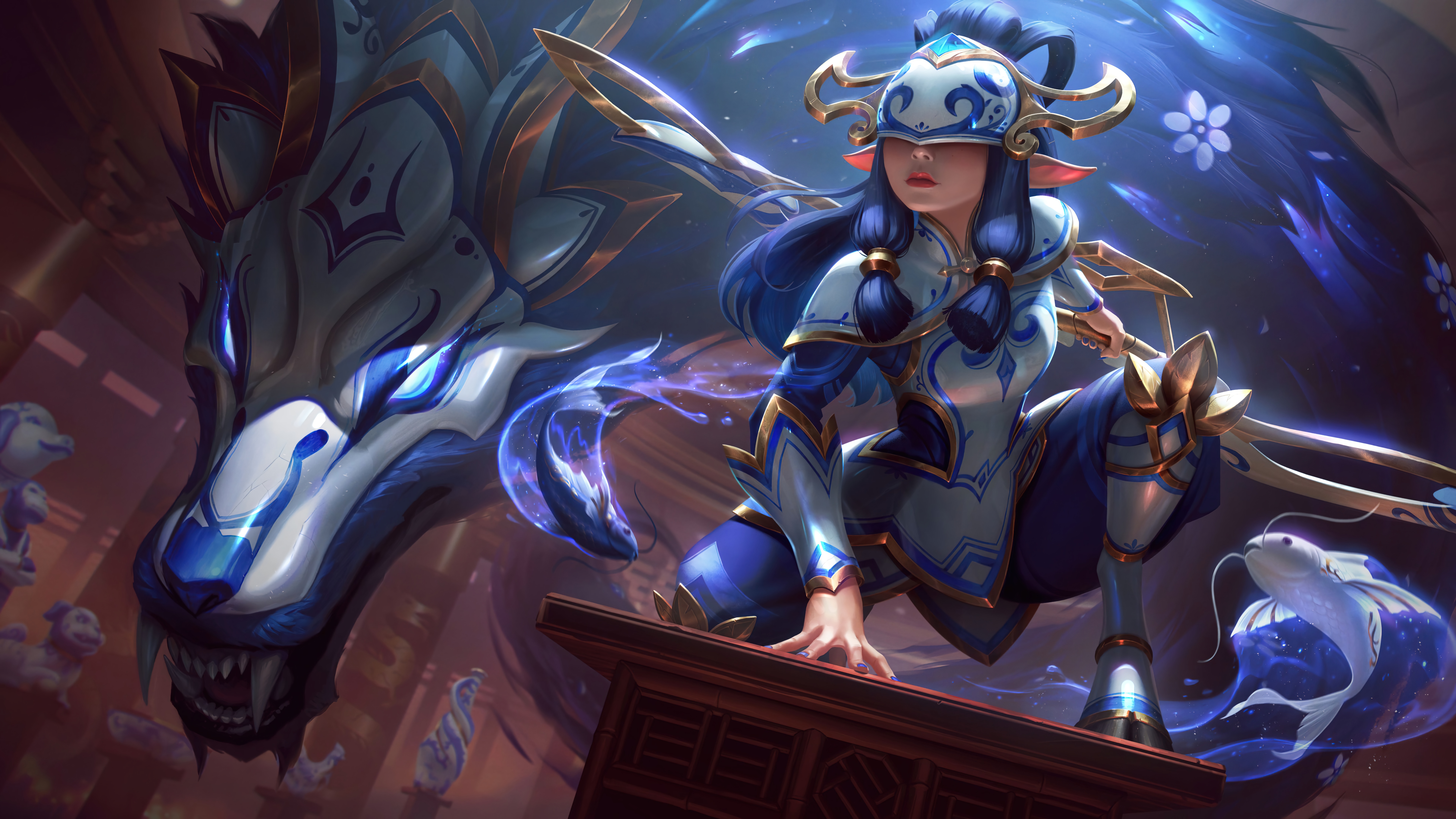 4K Porcelain Kindred League of Legends HD Wallpaper