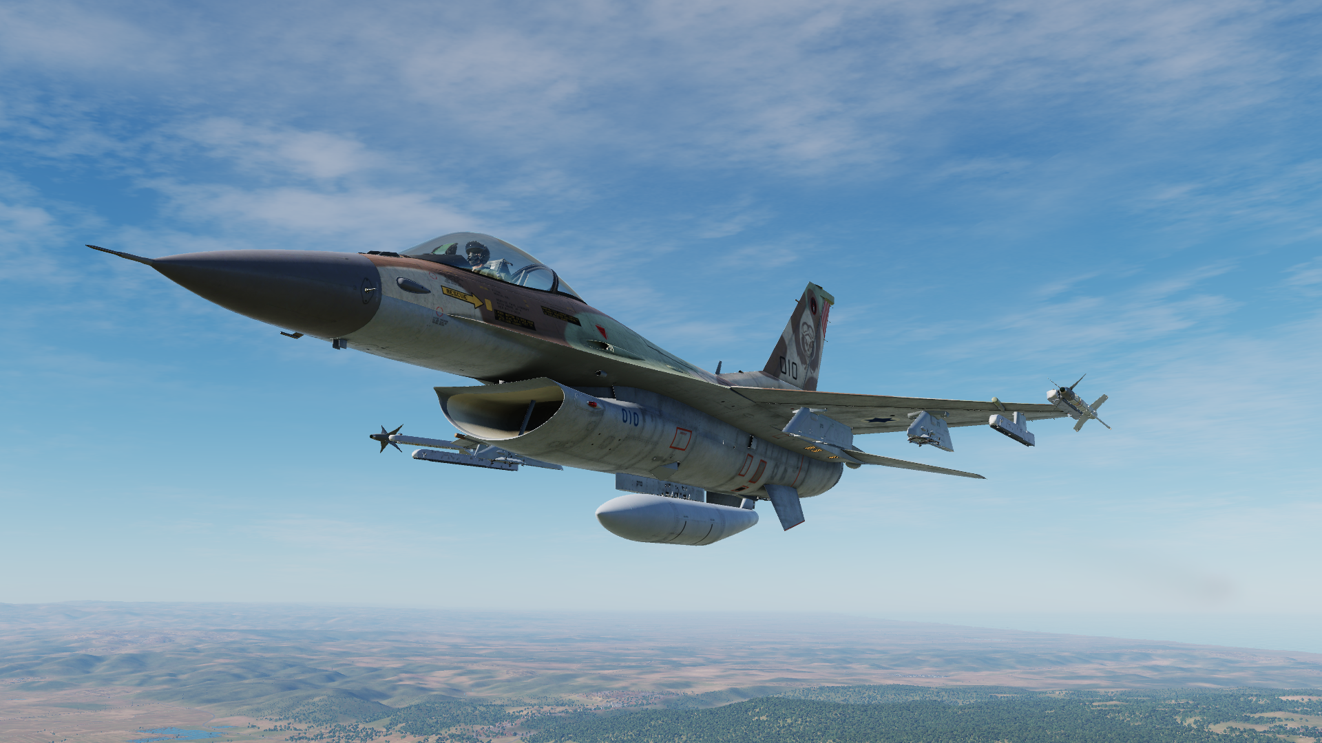 F-16 Viper fighter jet in flight HD Wallpaper