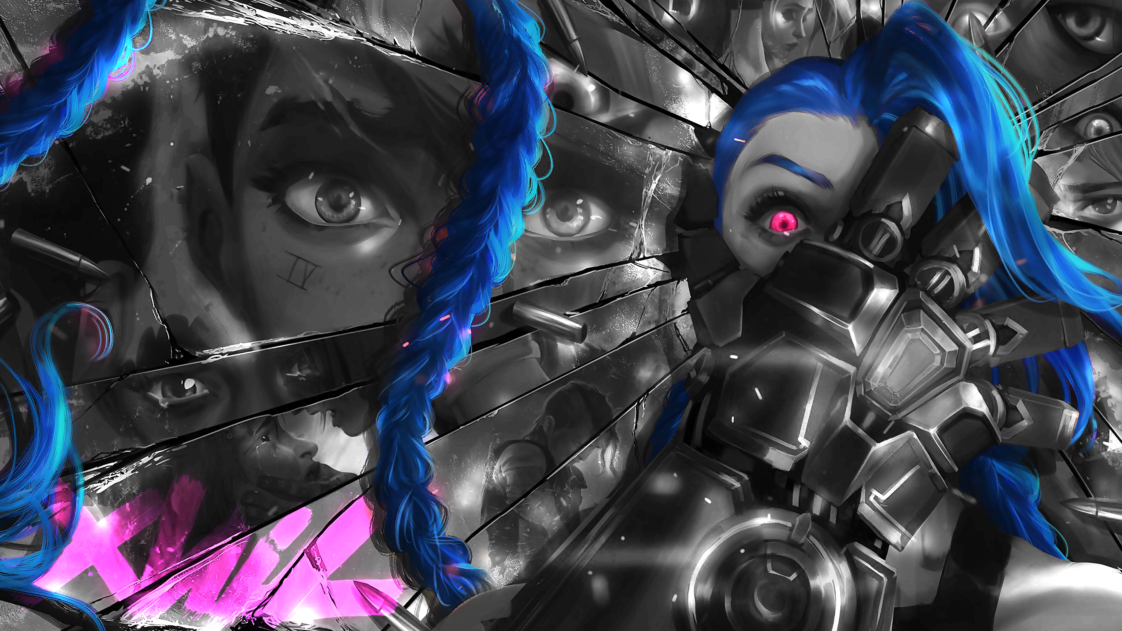 Jinx and Vi from Arcane in 4K HD Wallpaper