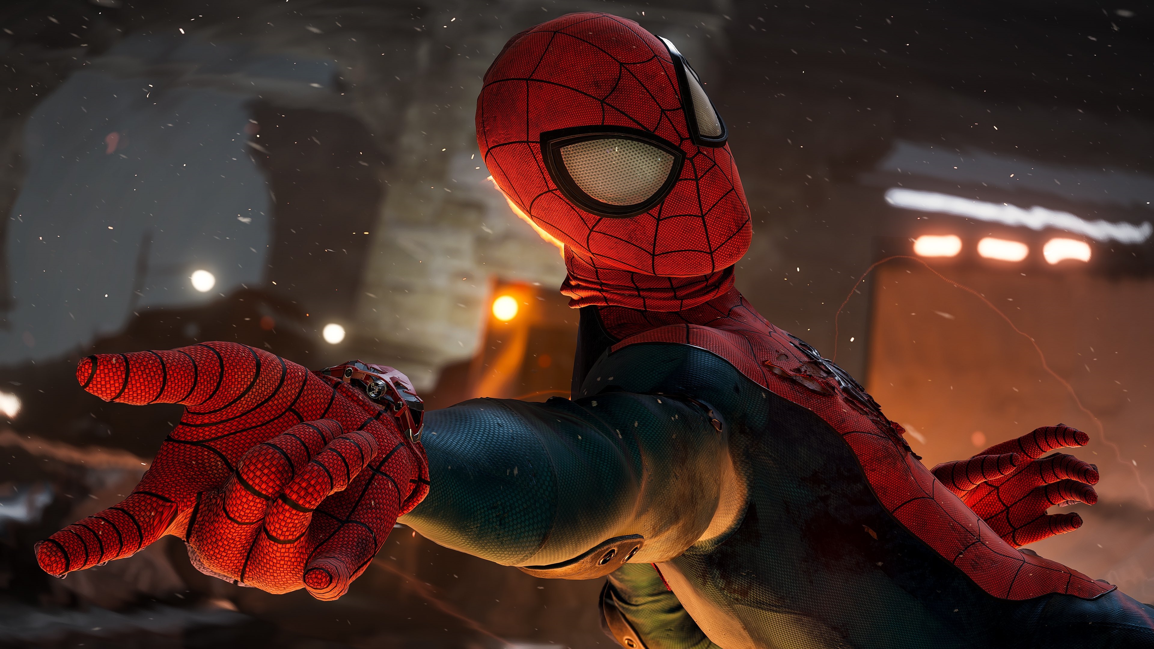 4K Spider-Man in a battle HD Wallpaper