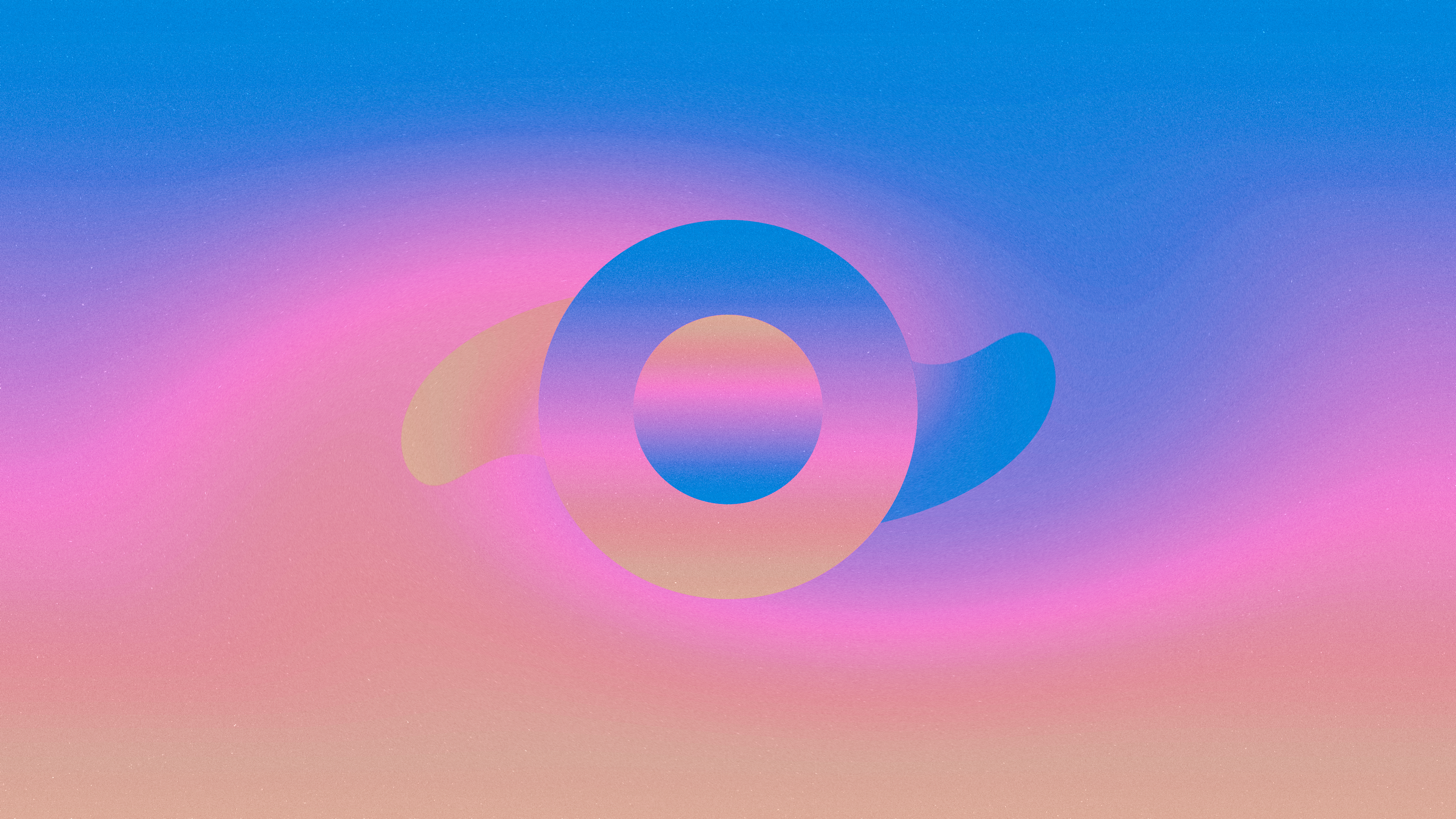 Abstract circle with pink and blue gradient HD Wallpaper