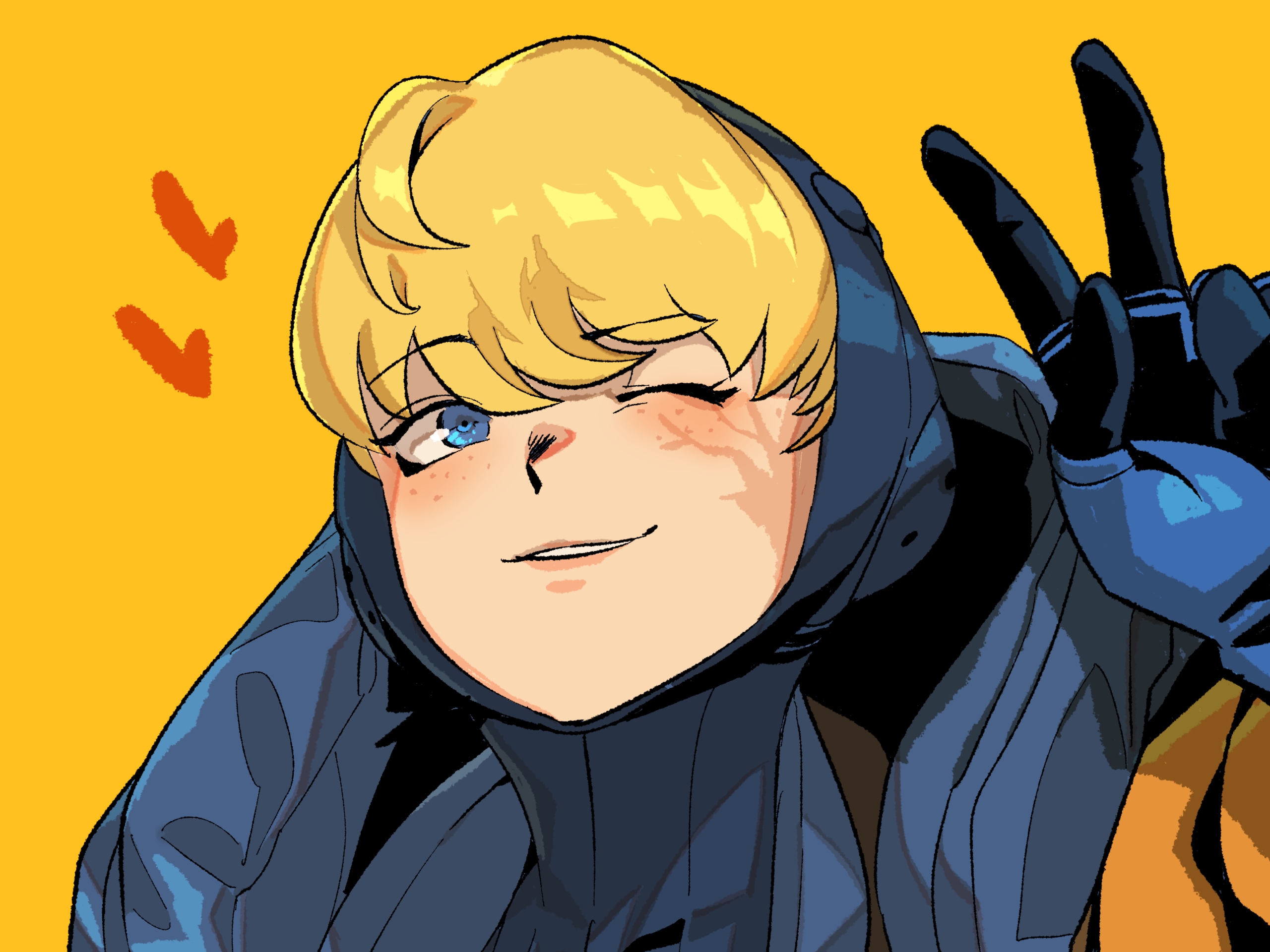 Wattson from Apex Legends making a peace sign HD Wallpaper