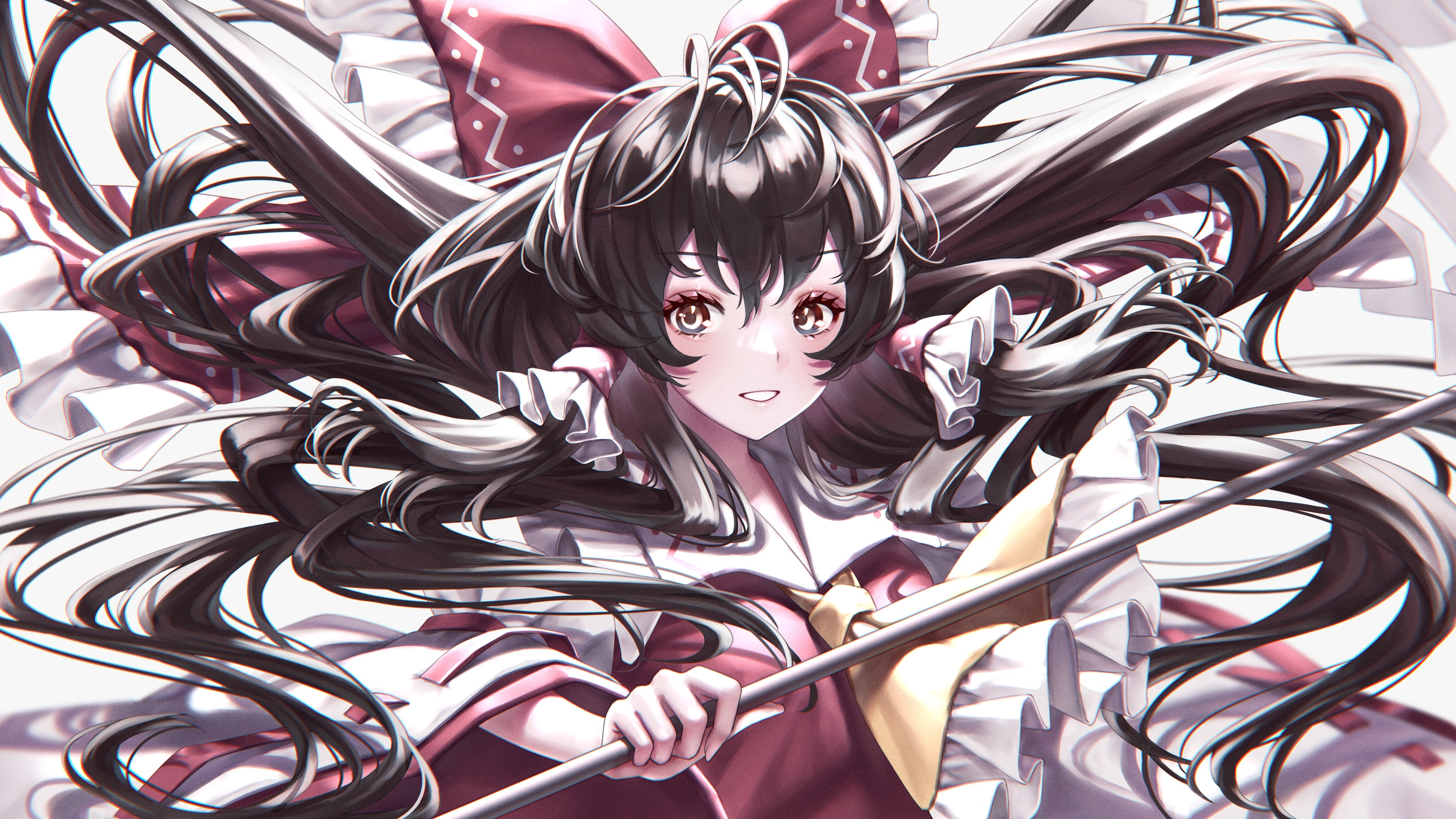 4K Touhou: Hakurei Reimu Artwork HD Wallpaper