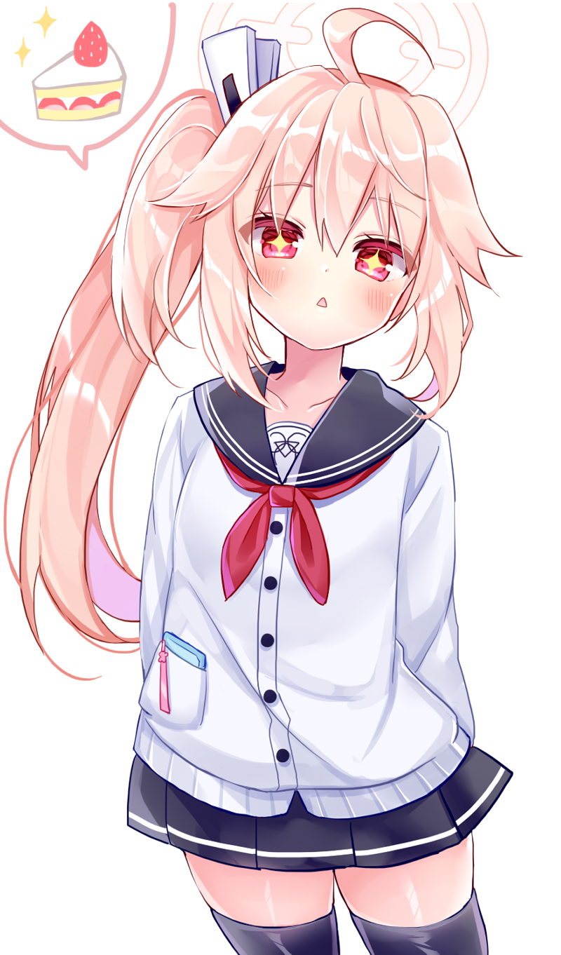 Blue Archive character with pink side ponytail and school uniform HD Phone Wallpaper