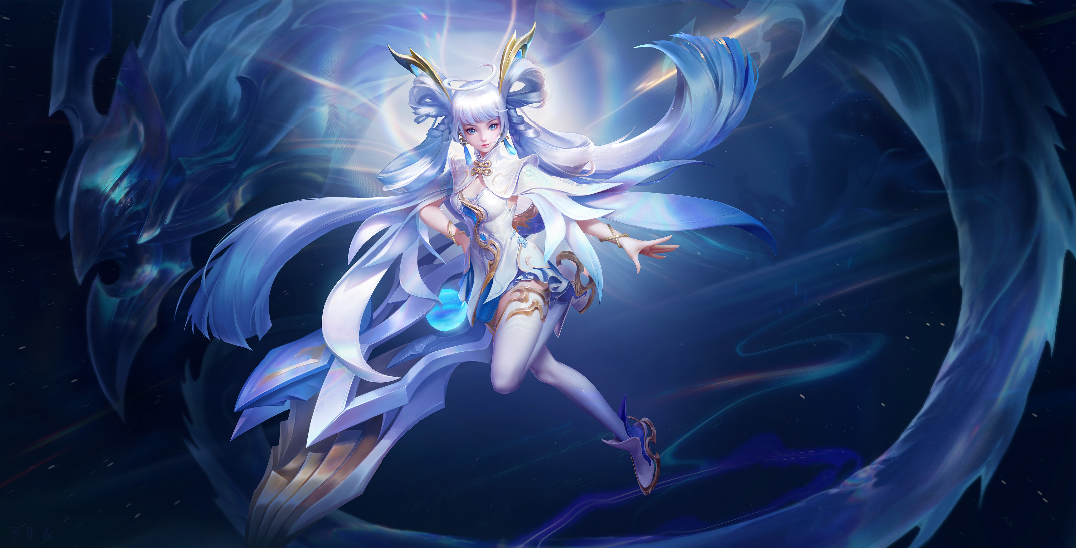 4K Honor of Kings: Lunar Dragon Goddess HD Wallpaper