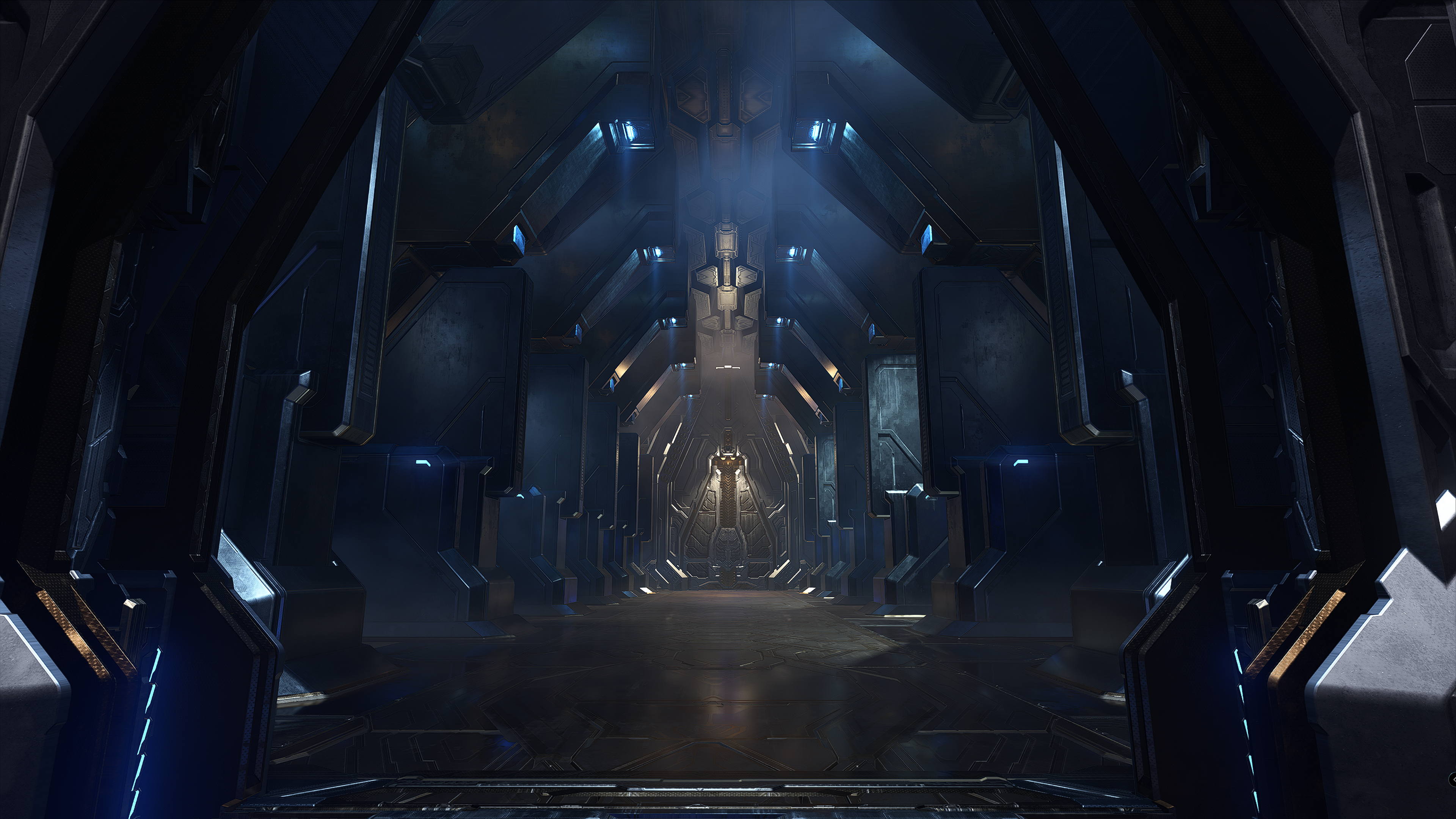 Halo Infinite futuristic interior HD Wallpaper