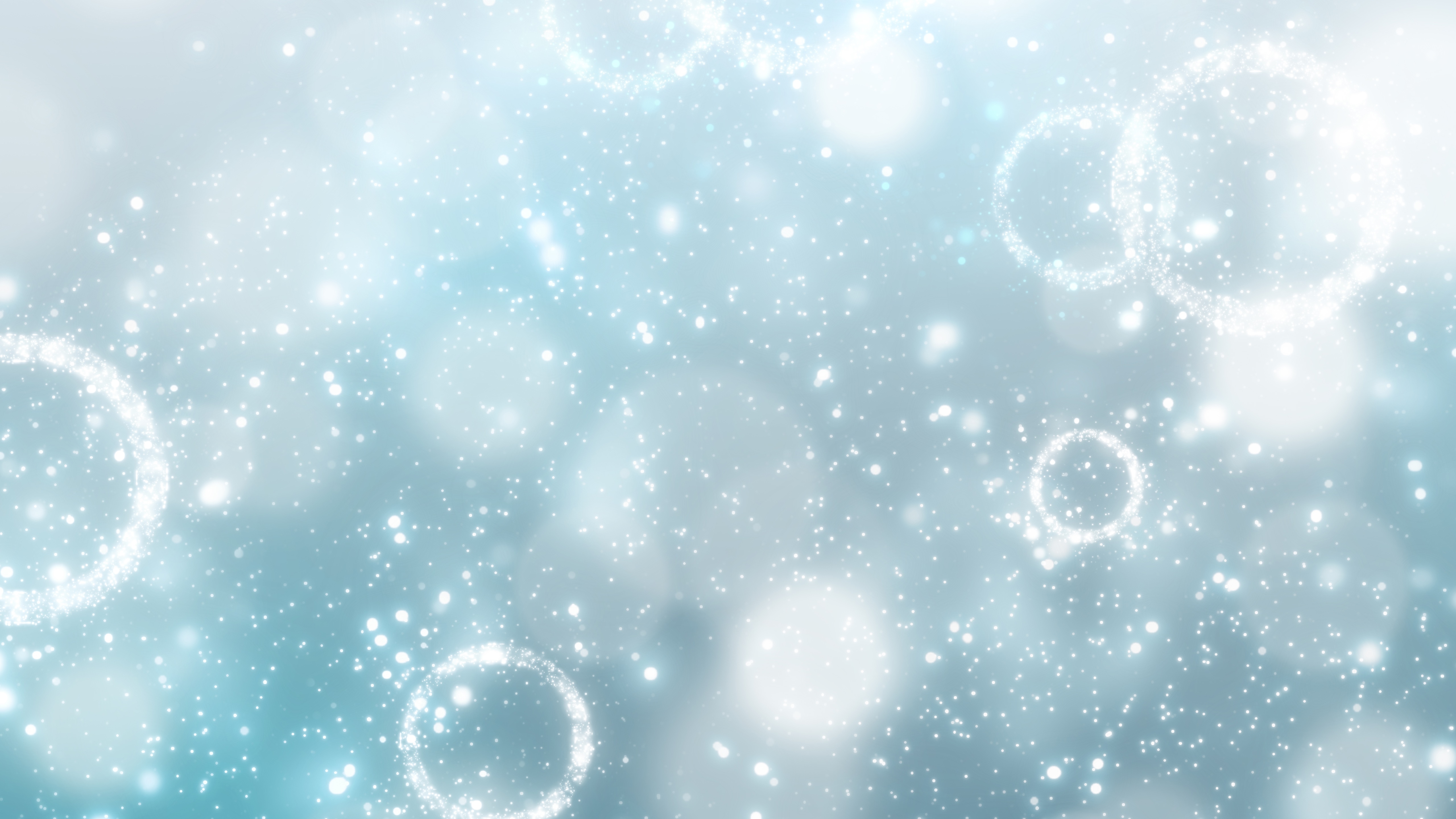 4K Abstract Bokeh Winter Scene HD Wallpaper