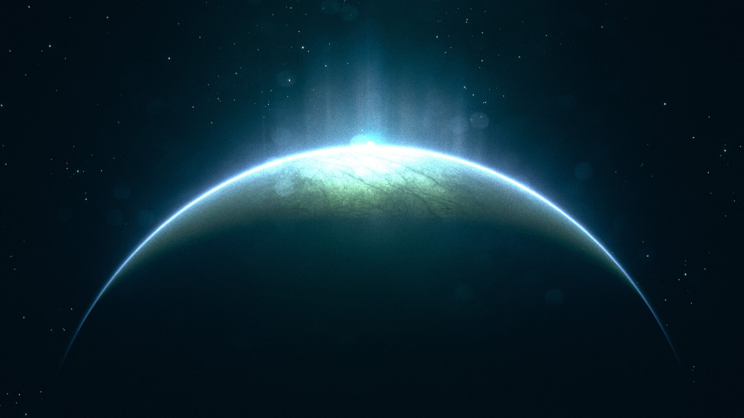 Exo One planet in space with stars HD Wallpaper