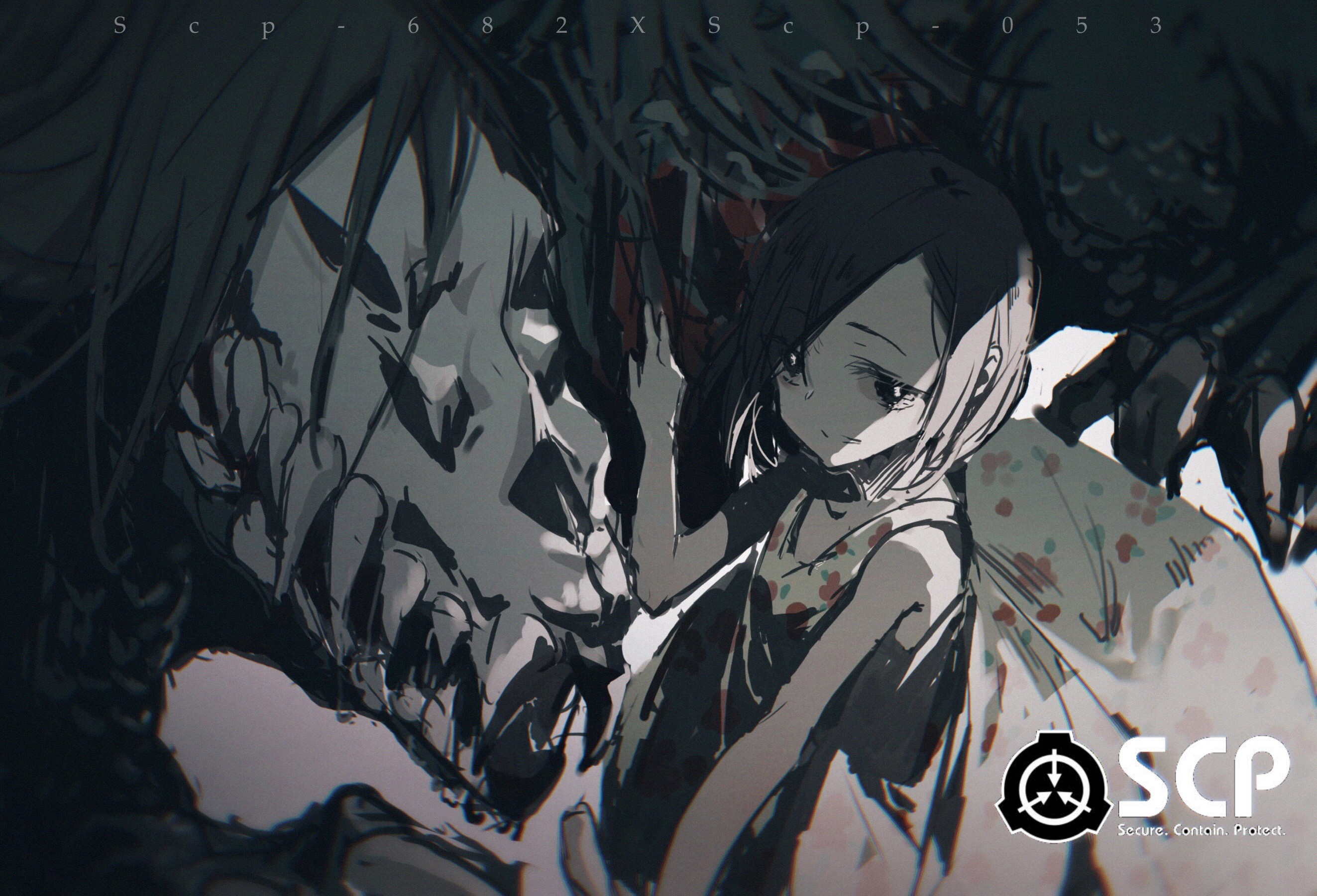 SCP-682 X SCP-053 HD Wallpaper