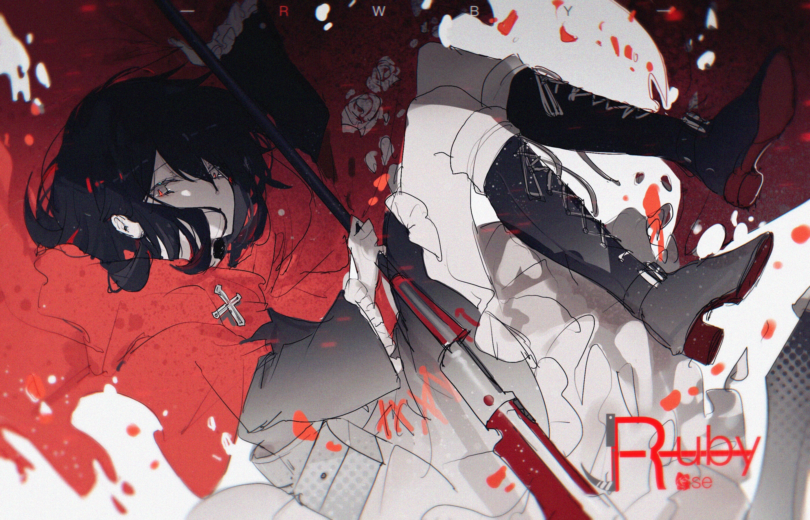 Ruby Rose from RWBY with a scythe HD Wallpaper